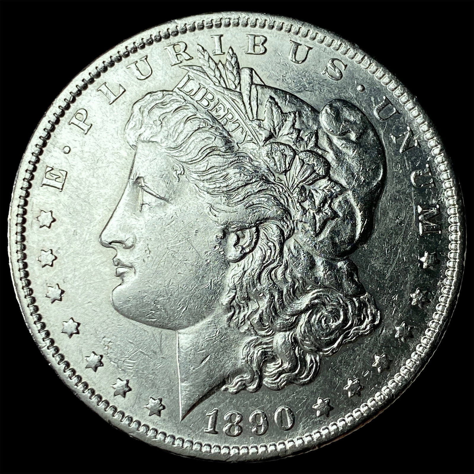 1890-S Silver Morgan Dollar CLOSELY UNCIRCULATED: 1890-S Silver Morgan Dollar CLOSELY UNCIRCULATED