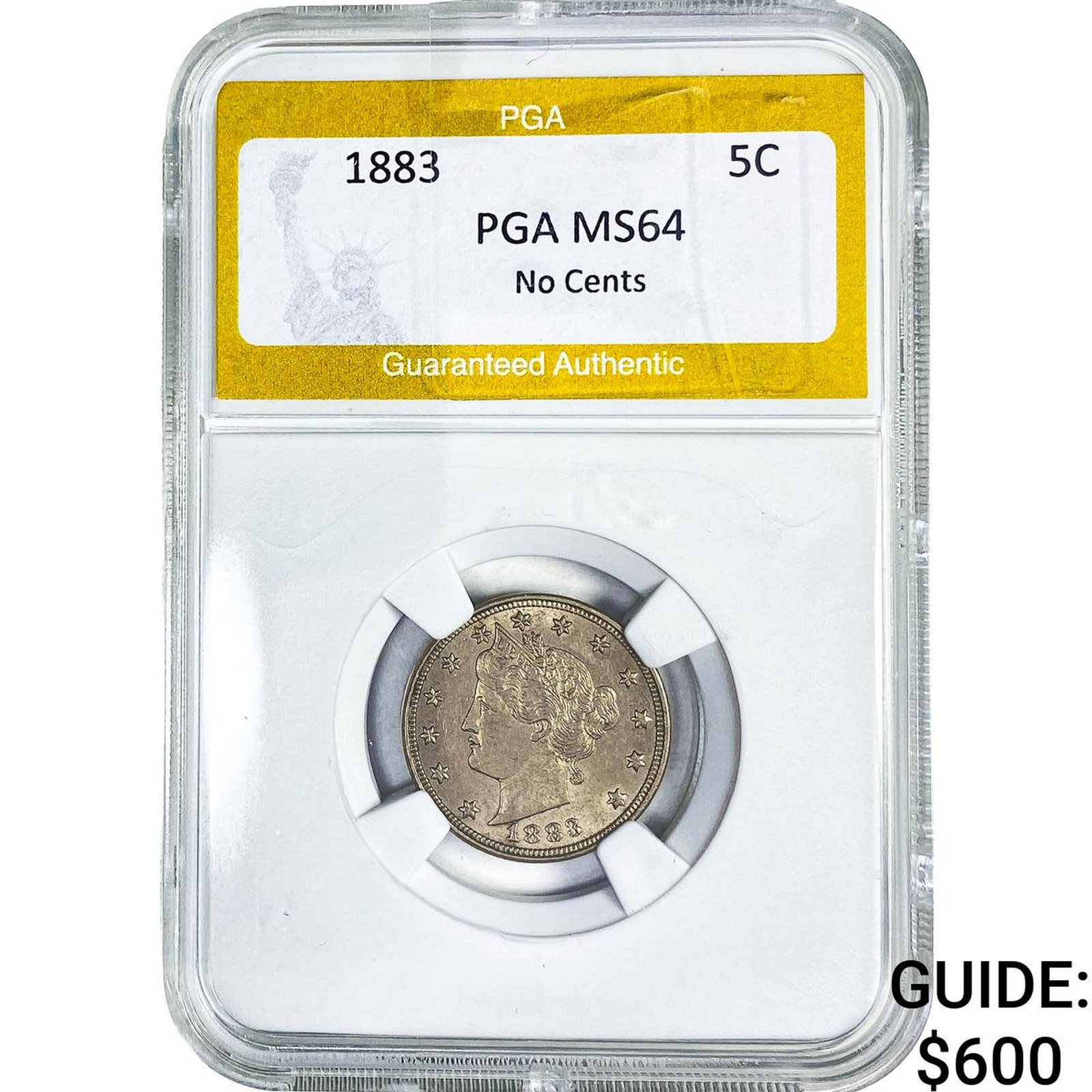 1883 Liberty Victory Nickel PGA MS64 No Cents: 1883 Liberty Victory Nickel PGA MS64 No Cents