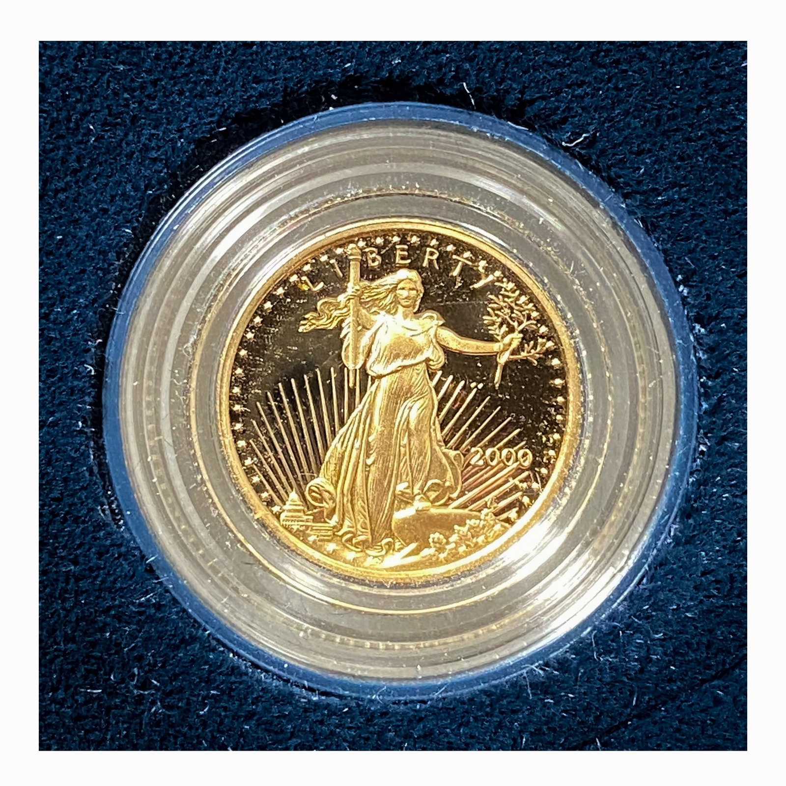 2000 American Eagle 1/10 oz Gold Proof Coin (1 of 2)