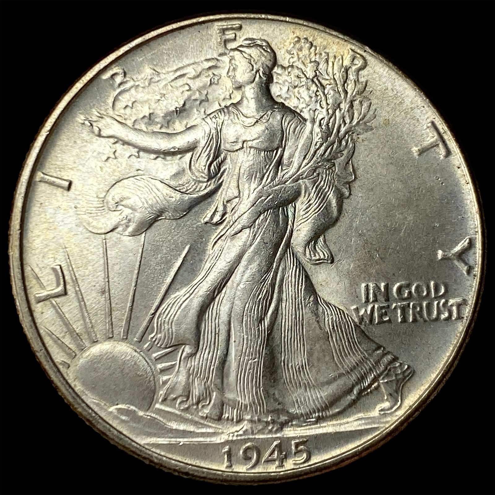 1945 Walking Liberty Half Dollar GEM BU (1 of 2)