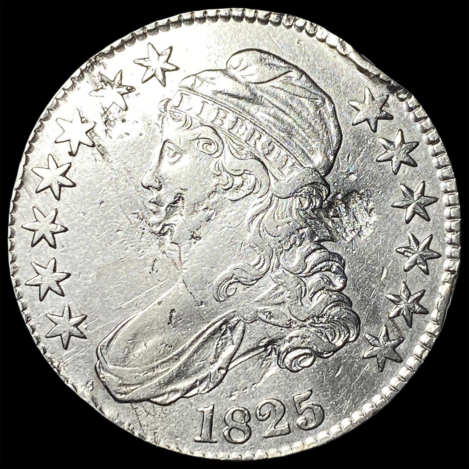 1825 Silver Capped Bust Half Dollar HIGH GRADE: 1825 Silver Capped Bust Half Dollar HIGH GRADE