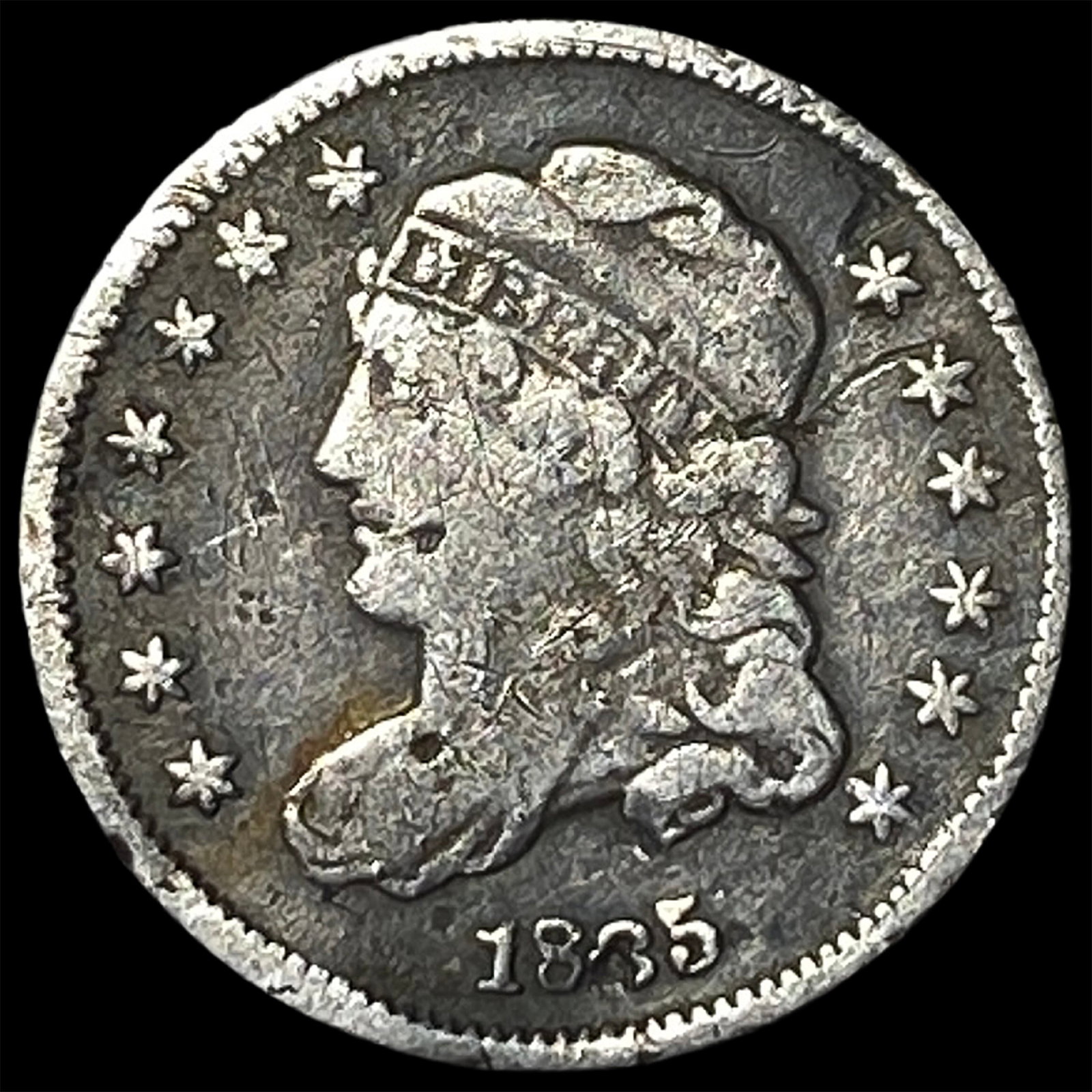 1835 Capped Bust Half Dime NICELY CIRCULATED (1 of 2)