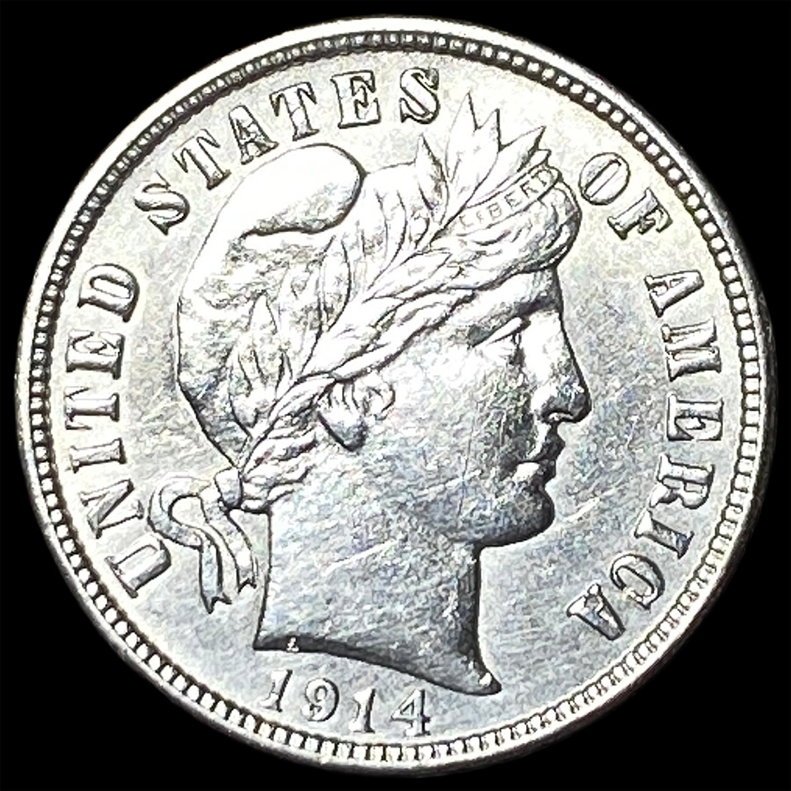 1914-D Silver Barber Dime CLOSELY UNCIRCULATED (1 of 2)