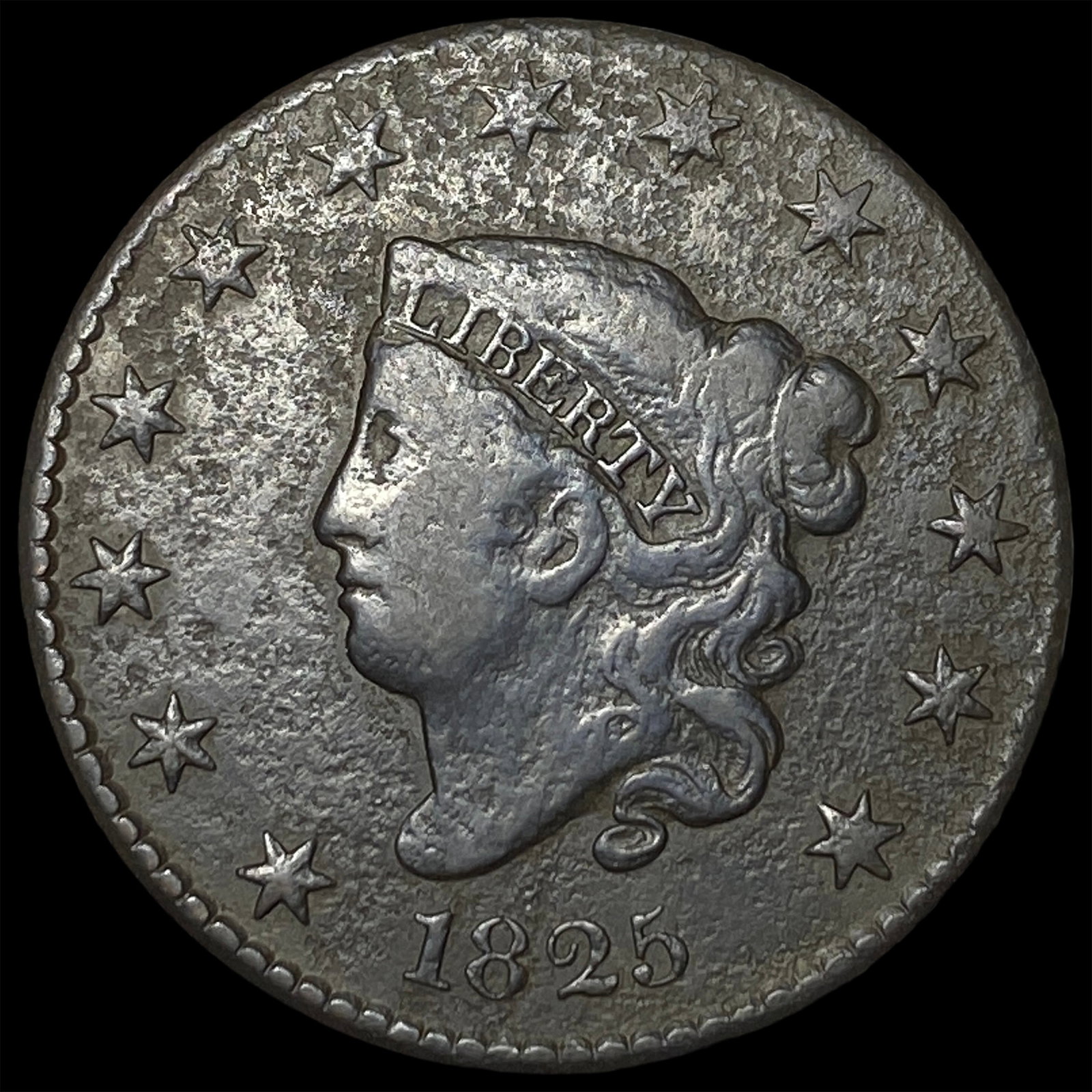 1825 Coronet Large Cent LIGHTLY CIRCULATED (1 of 2)