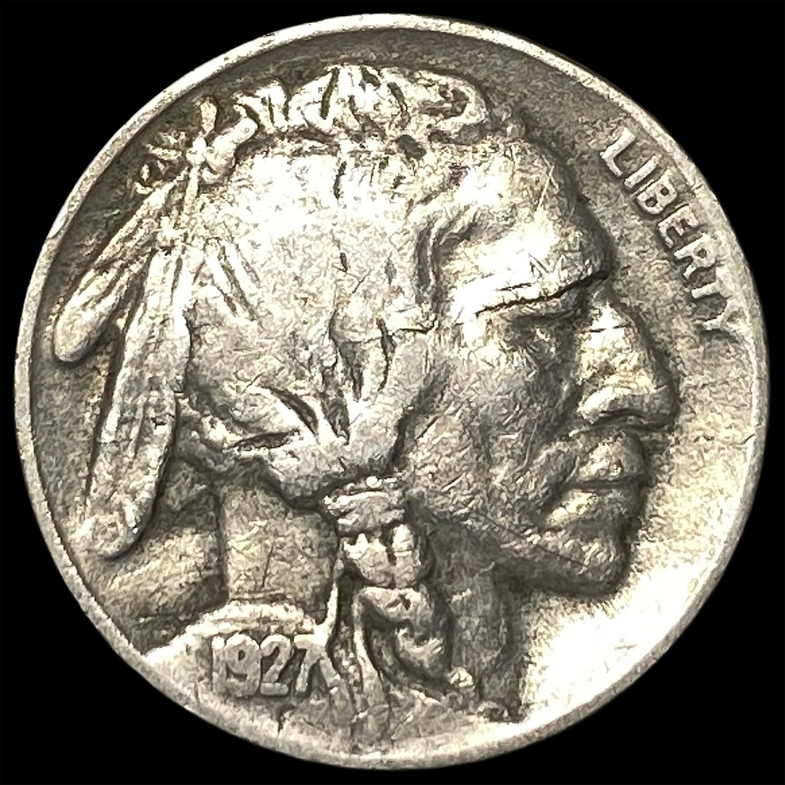 1927-S Buffalo Nickel ABOUT UNCIRCULATED: 1927-S Buffalo Nickel ABOUT UNCIRCULATED