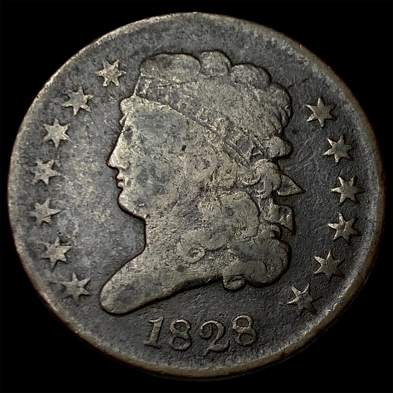 1828 Classic Head Half Cent ABOUT UNCIRCULATED: 1828 Classic Head Half Cent ABOUT UNCIRCULATED