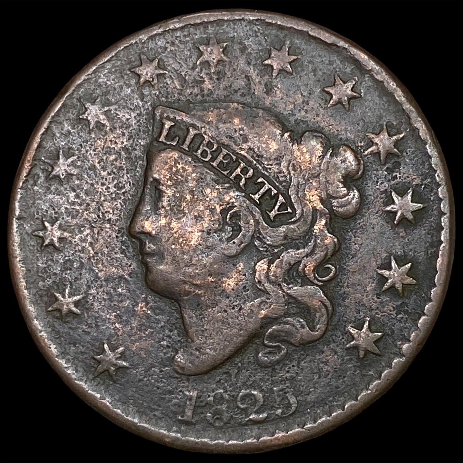 1825 Coronet Head Large Cent LIGHTLY CIRCULATED (1 of 2)