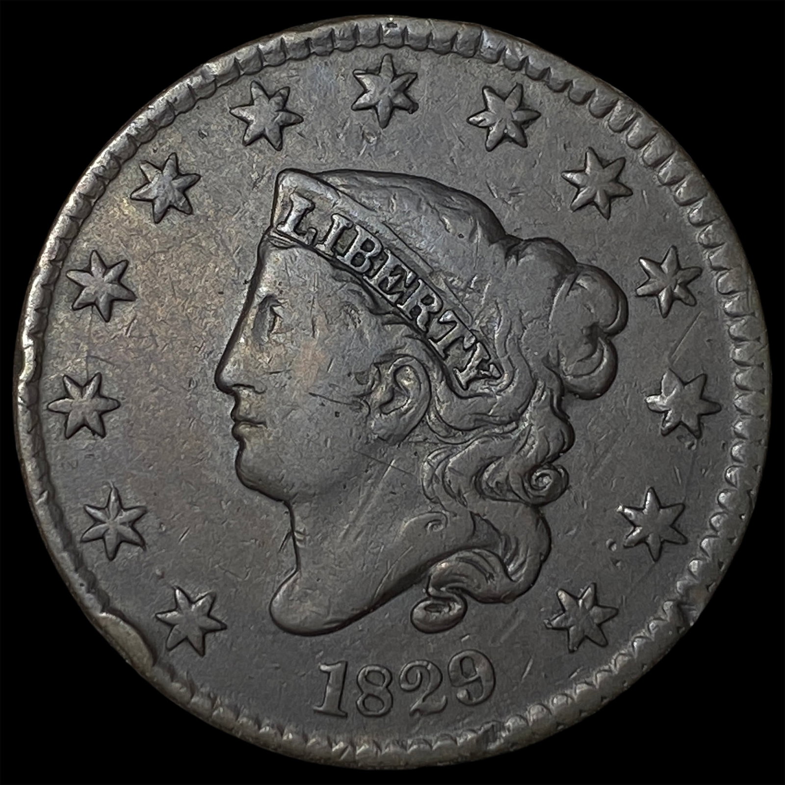 1829 Coronet Head Large Cent LIGHTLY CIRCULATED (1 of 2)