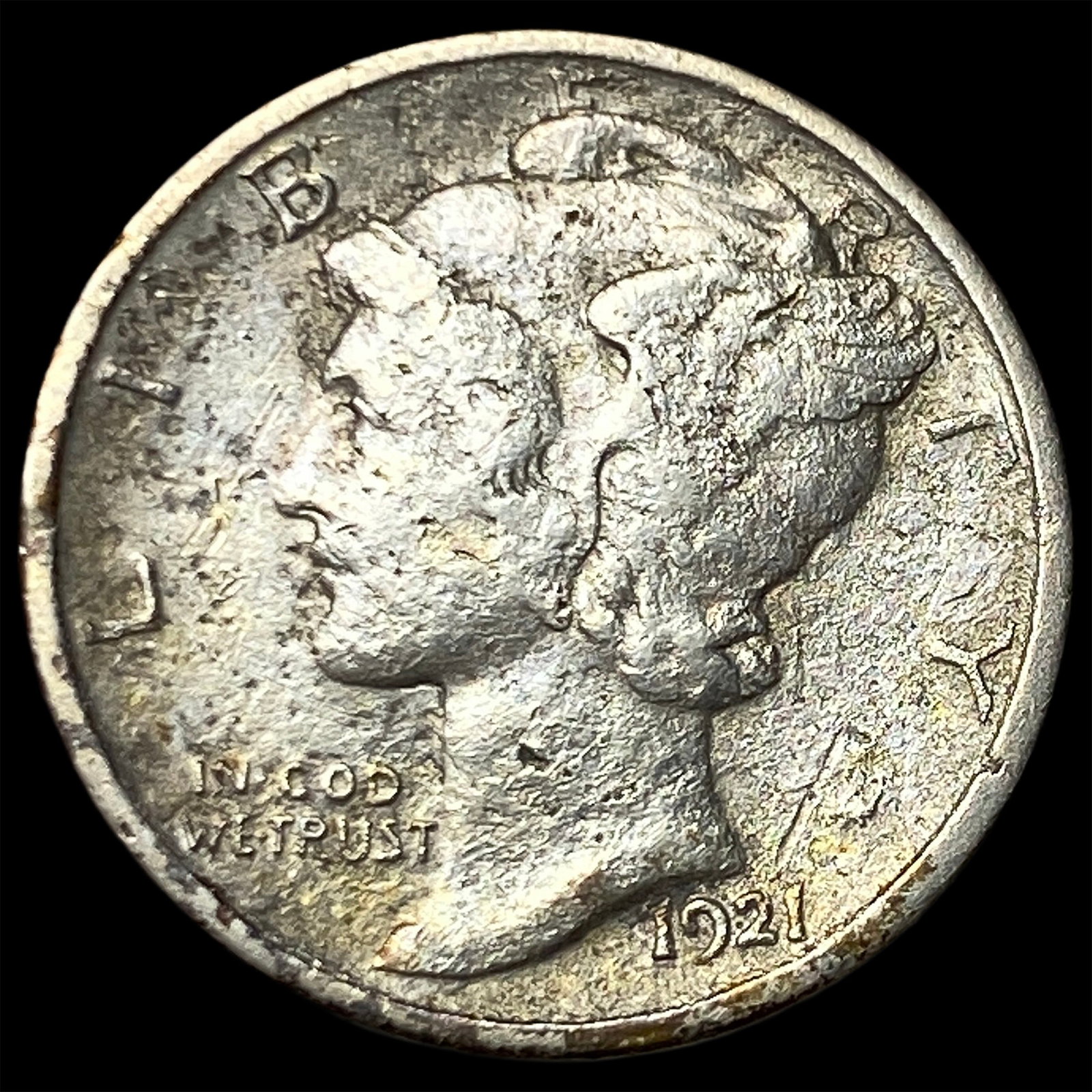 1921-D Silver Mercury Dime HIGH GRADE (1 of 2)