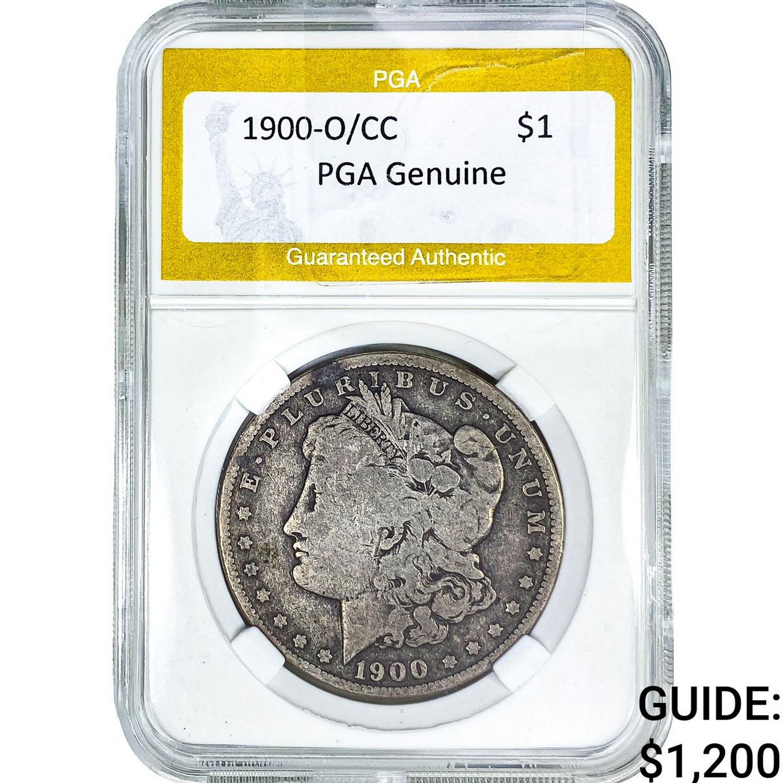1900-O/CC Morgan Silver Dollar PGA Genuine: 1900-O/CC Morgan Silver Dollar PGA Genuine