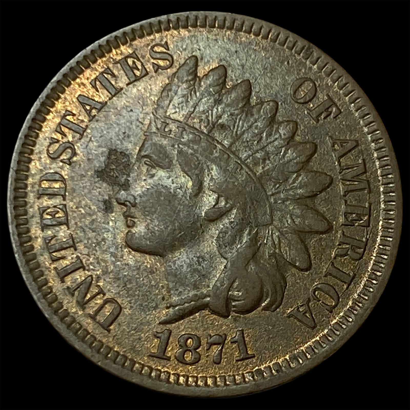 1871 Indian Head Cent CLOSELY UNCIRCULATED (1 of 2)