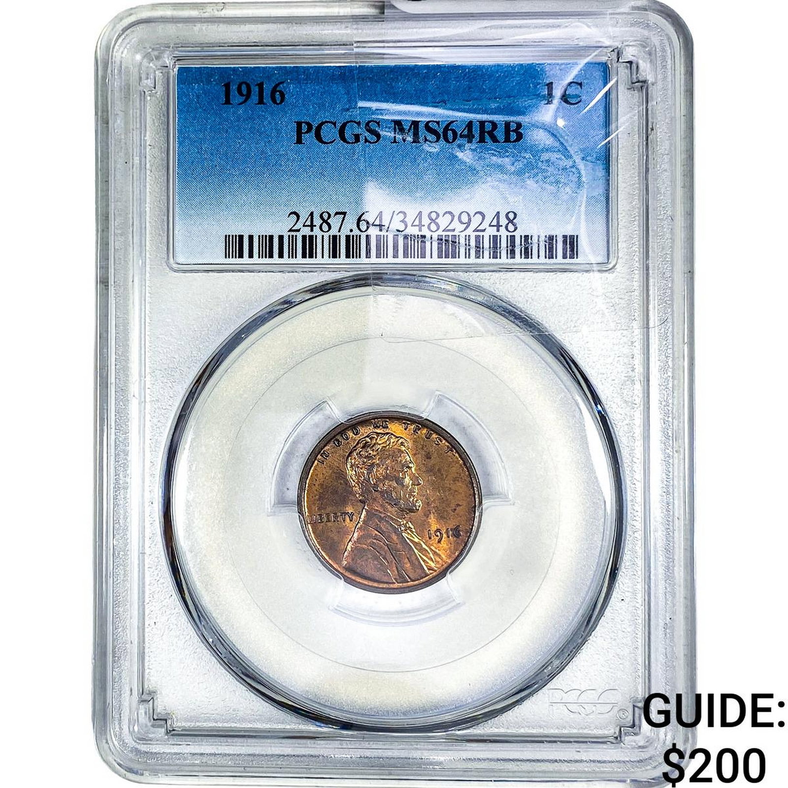 1916 Wheat Cent PCGS MS64 RB (1 of 2)