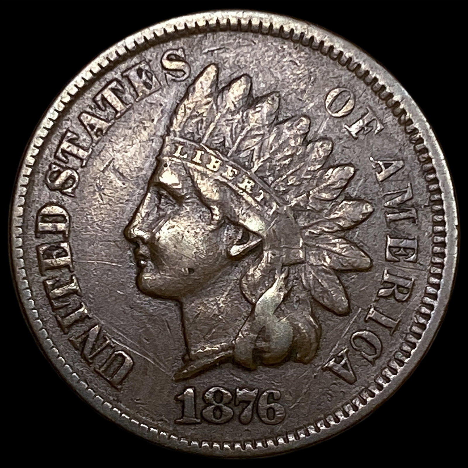 1876 Indian Head Cent NEARLY UNCIRCULATED: 1876 Indian Head Cent NEARLY UNCIRCULATED