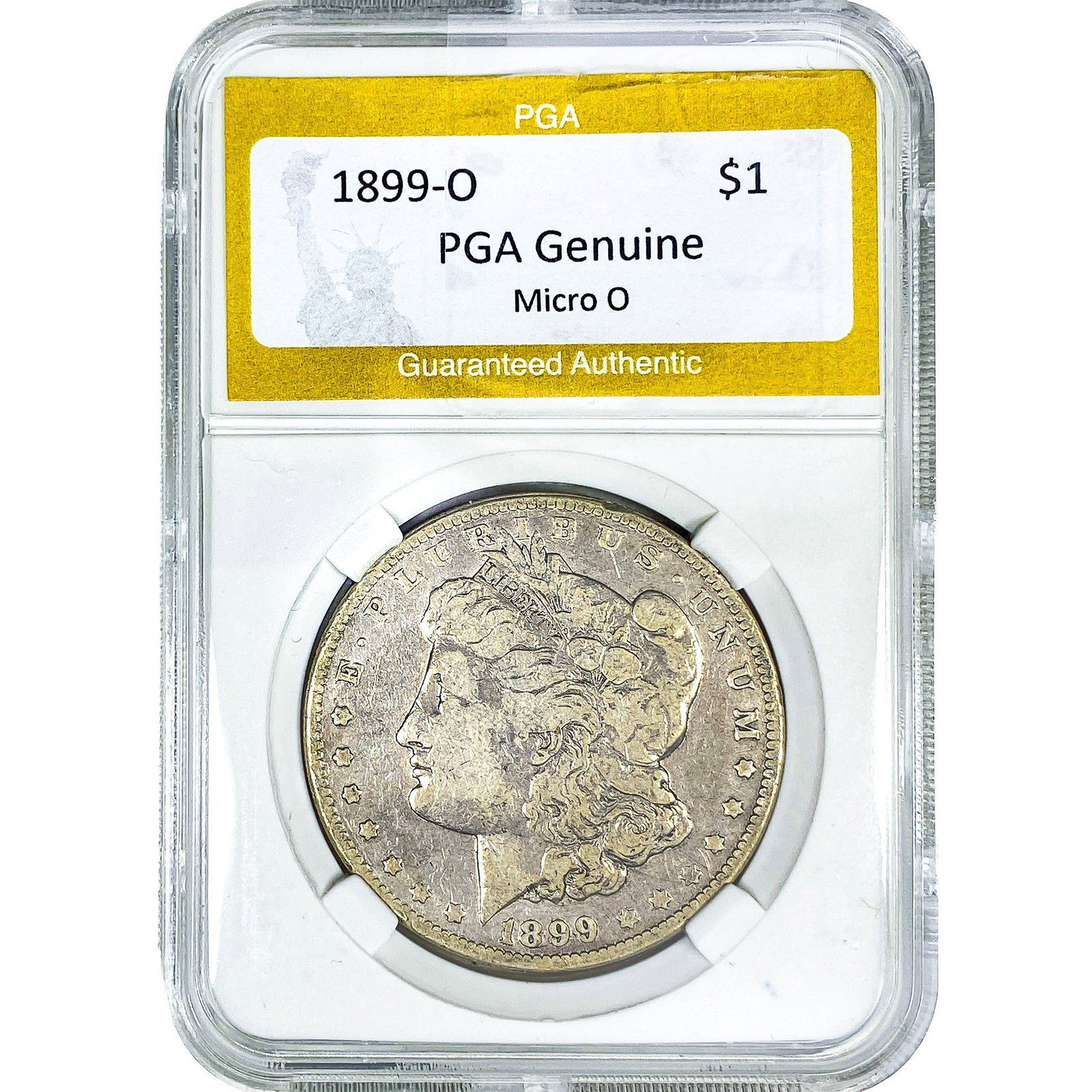 1899-O Morgan Silver Dollar PGA Genuine: 1899-O Morgan Silver Dollar PGA Genuine