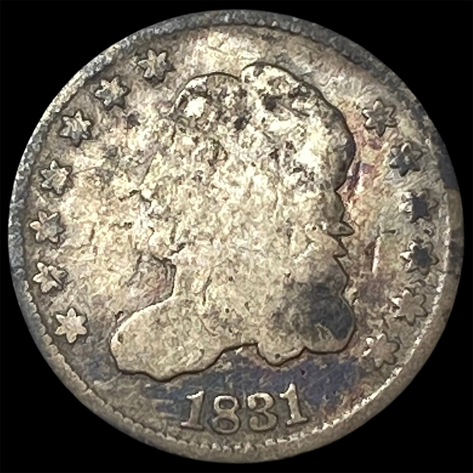 1831 Silver Capped Bust Half Dime NICELY CIRCULATED (1 of 2)