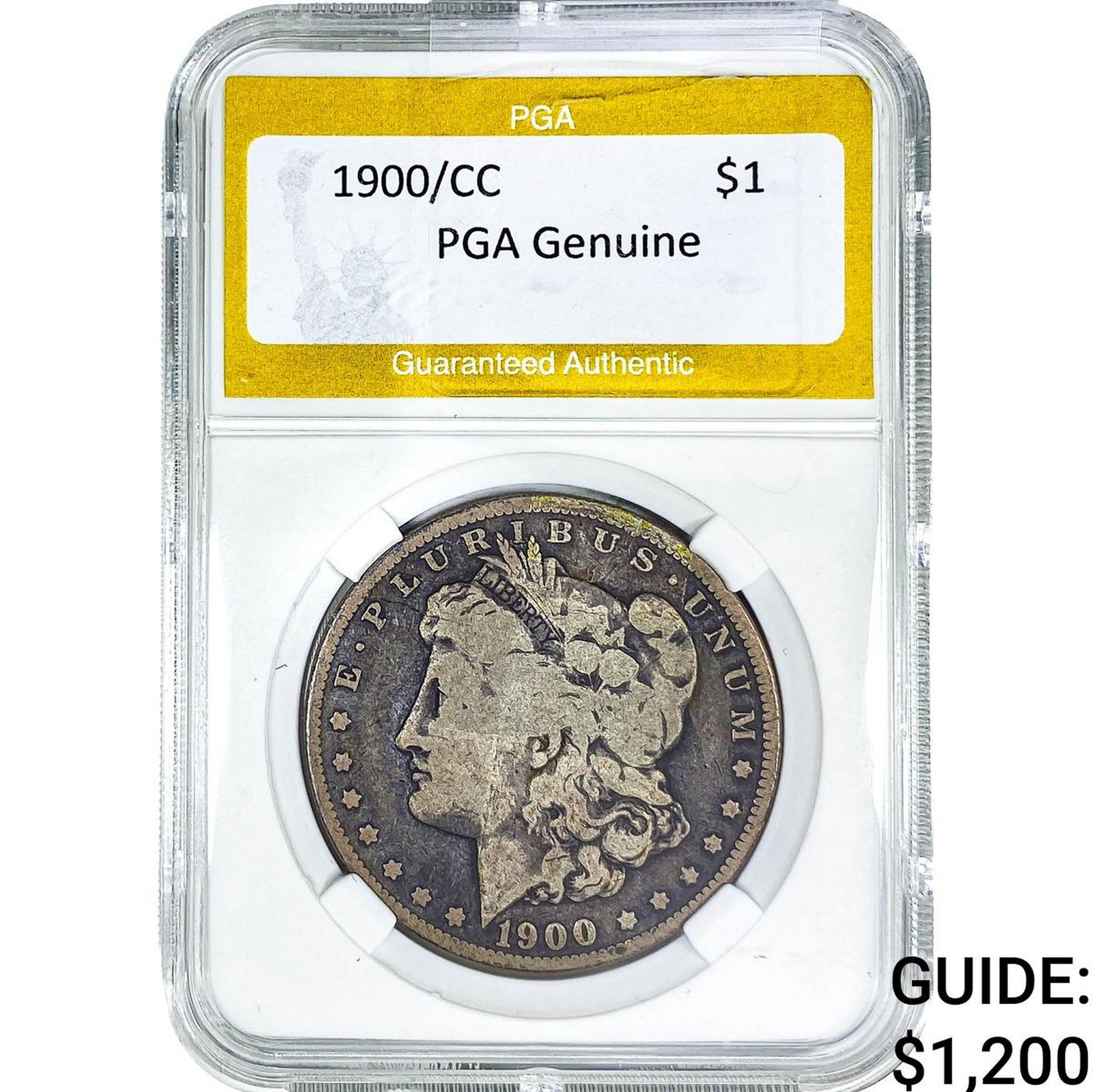1900-O/CC Morgan Silver Dollar PGA Genuine: 1900-O/CC Morgan Silver Dollar PGA Genuine