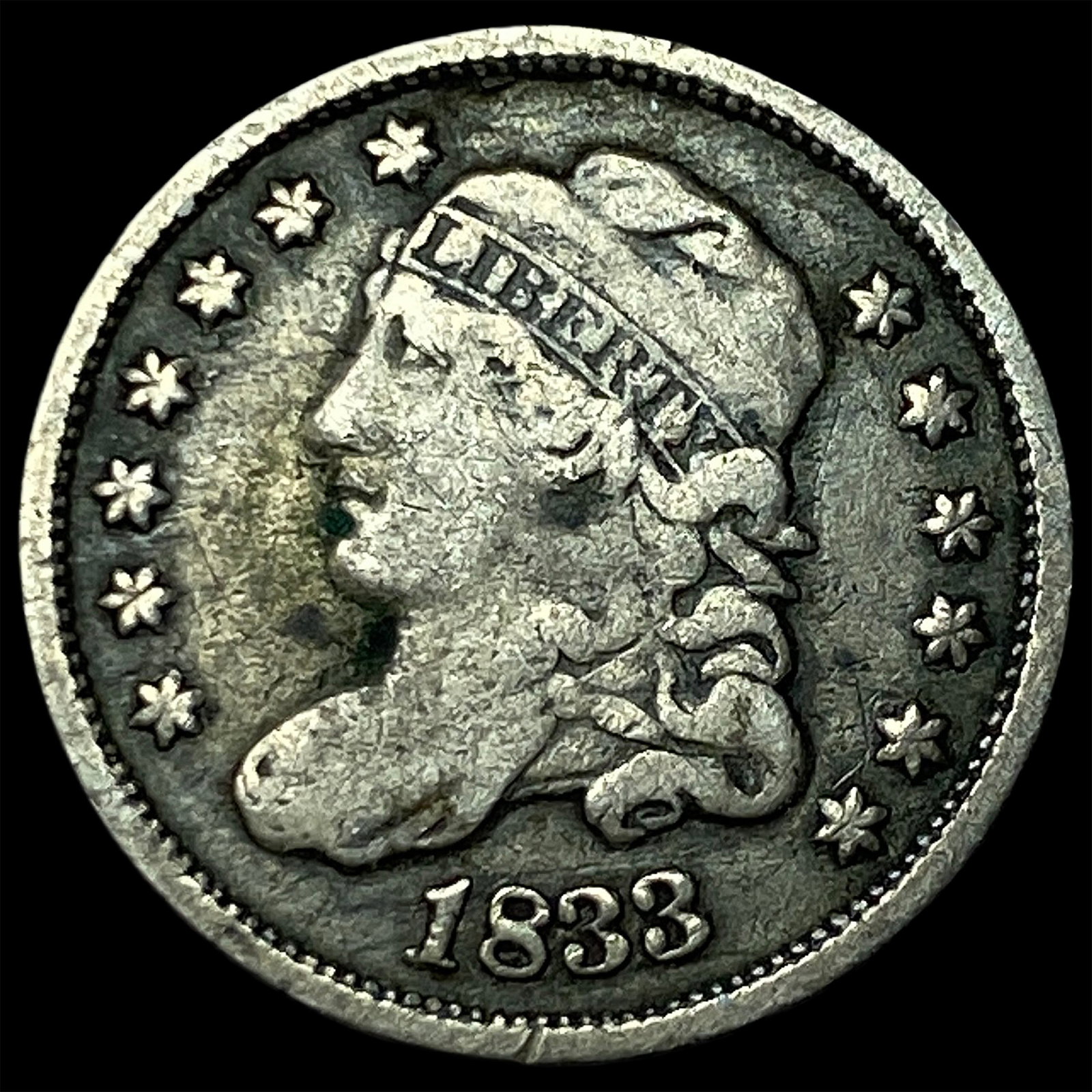 1833 Capped Bust Half Dime LIGHTLY CIRCULATED (1 of 2)