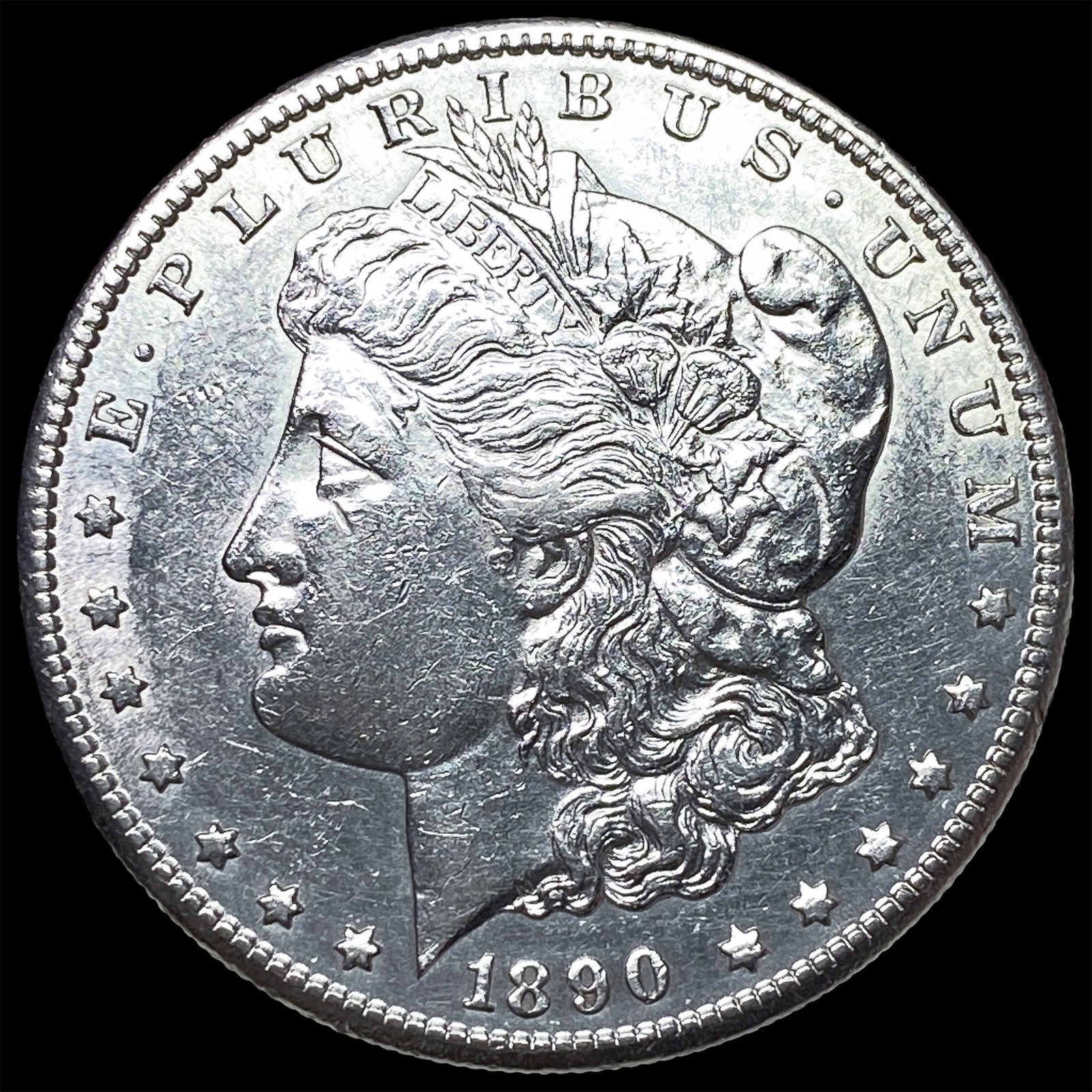 1890-S Silver Morgan Dollar CLOSELY UNCIRCULATED: 1890-S Silver Morgan Dollar CLOSELY UNCIRCULATED