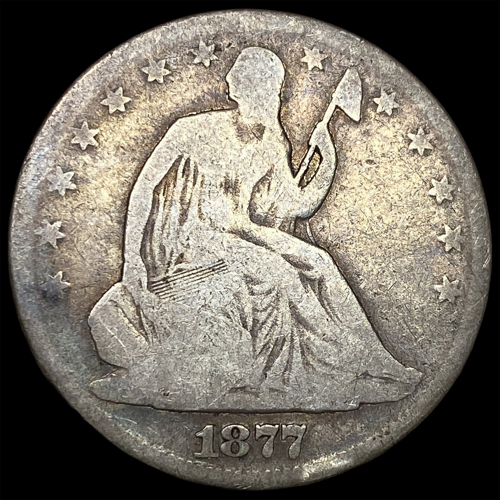1877 Seated Liberty Half Dollar NICELY CIRCULATED: 1877 Seated Liberty Half Dollar NICELY CIRCULATED