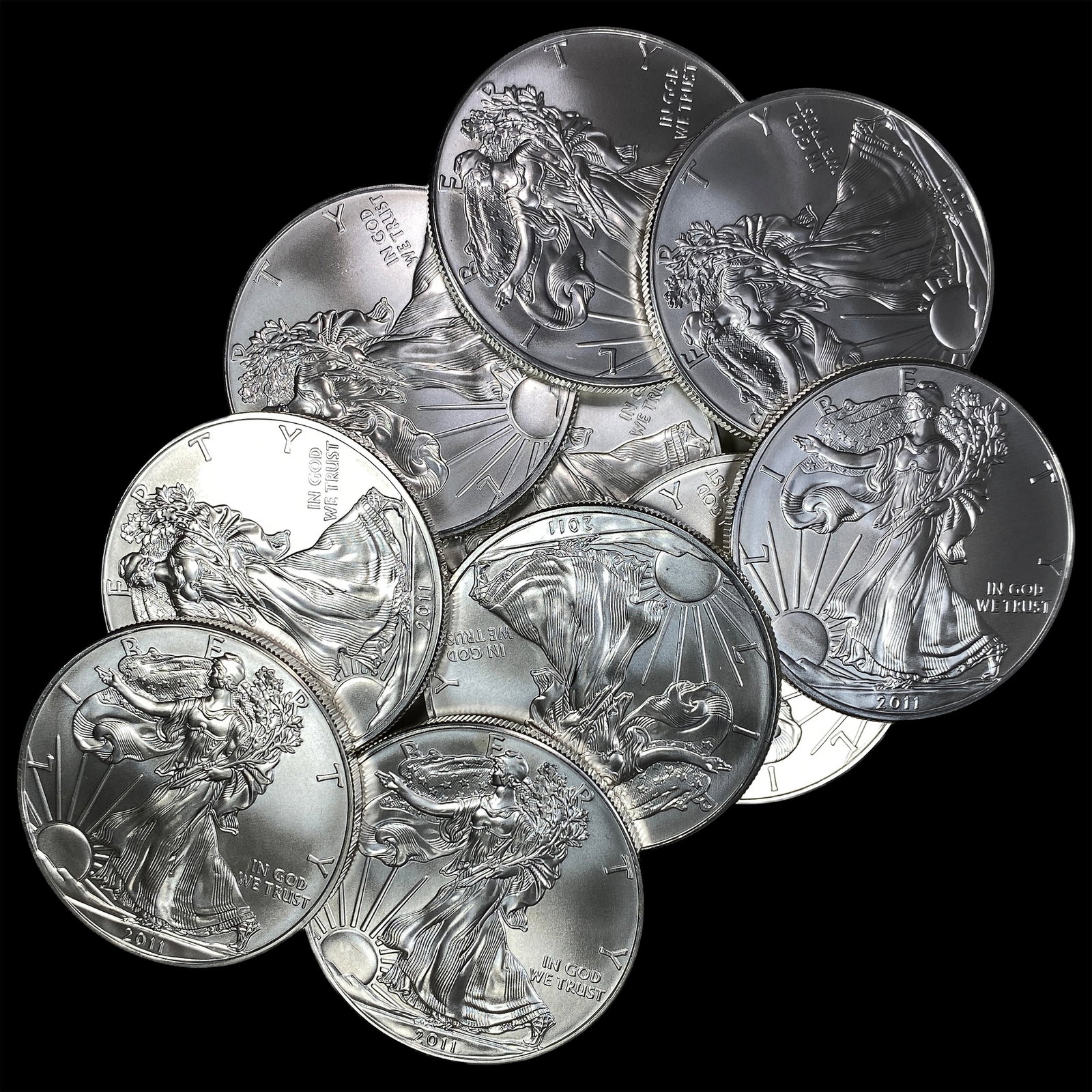 [10 Coins] Mixed Dates Silver Eagle (1 of 2)