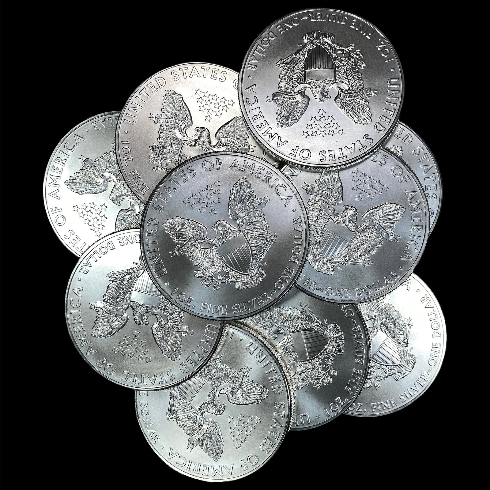 [10 Coins] Mixed Dates Silver Eagle - 2