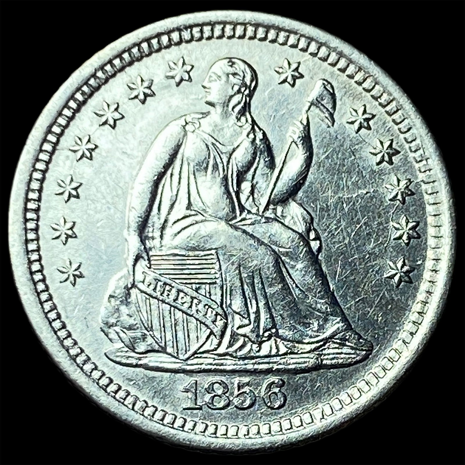 1856-O Silver Seated Liberty Half Dime UNCIRCULATED: 1856-O Silver Seated Liberty Half Dime UNCIRCULATED