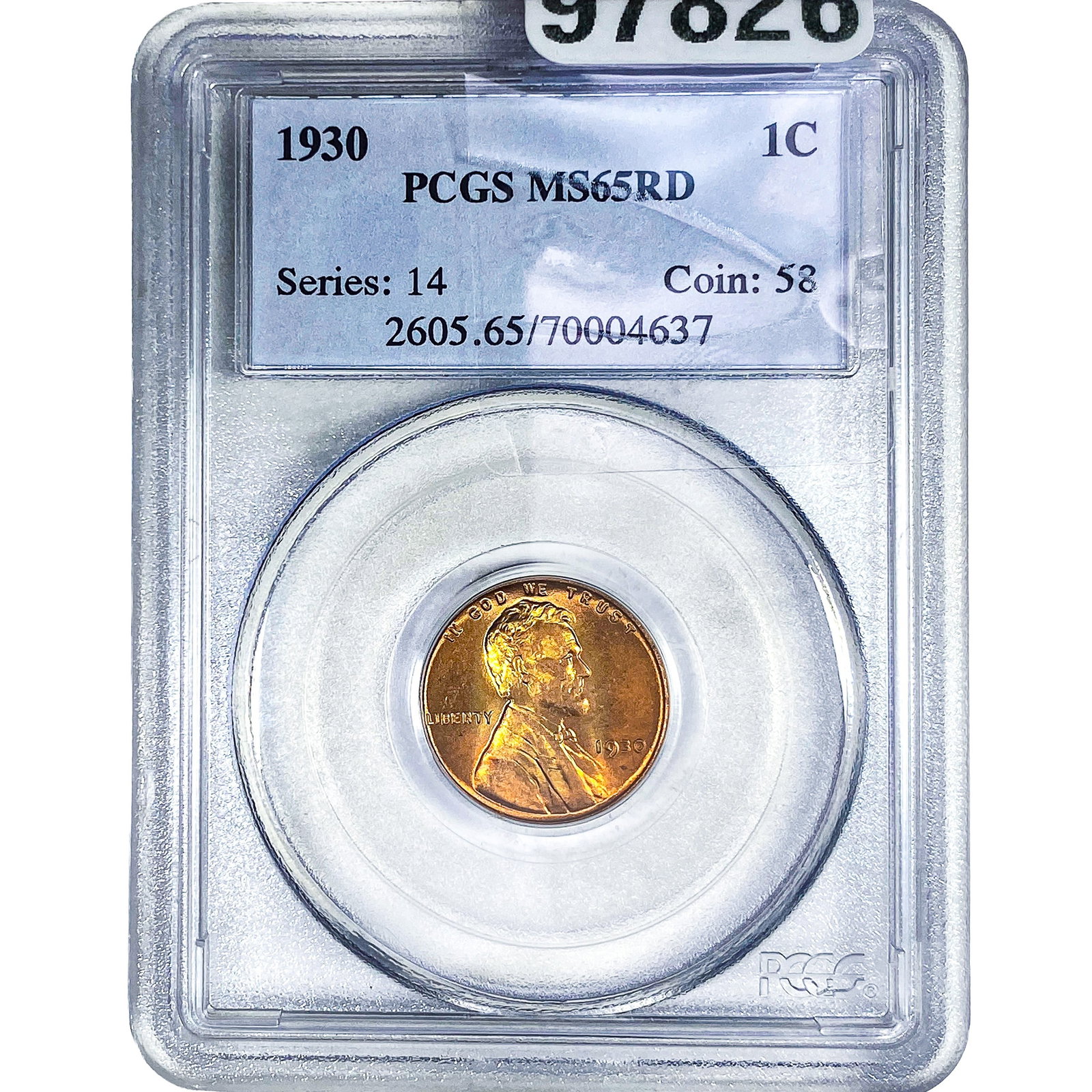 1930 Wheat Cent PCGS MS65 RD (1 of 2)