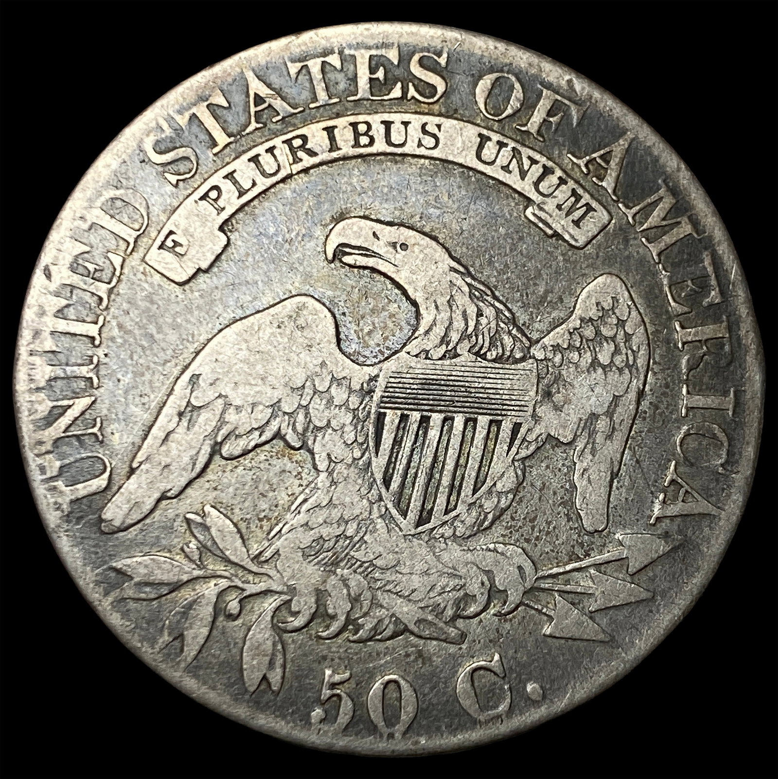 1825 Capped Bust Half Dollar LIGHTLY CIRCULATED - 2