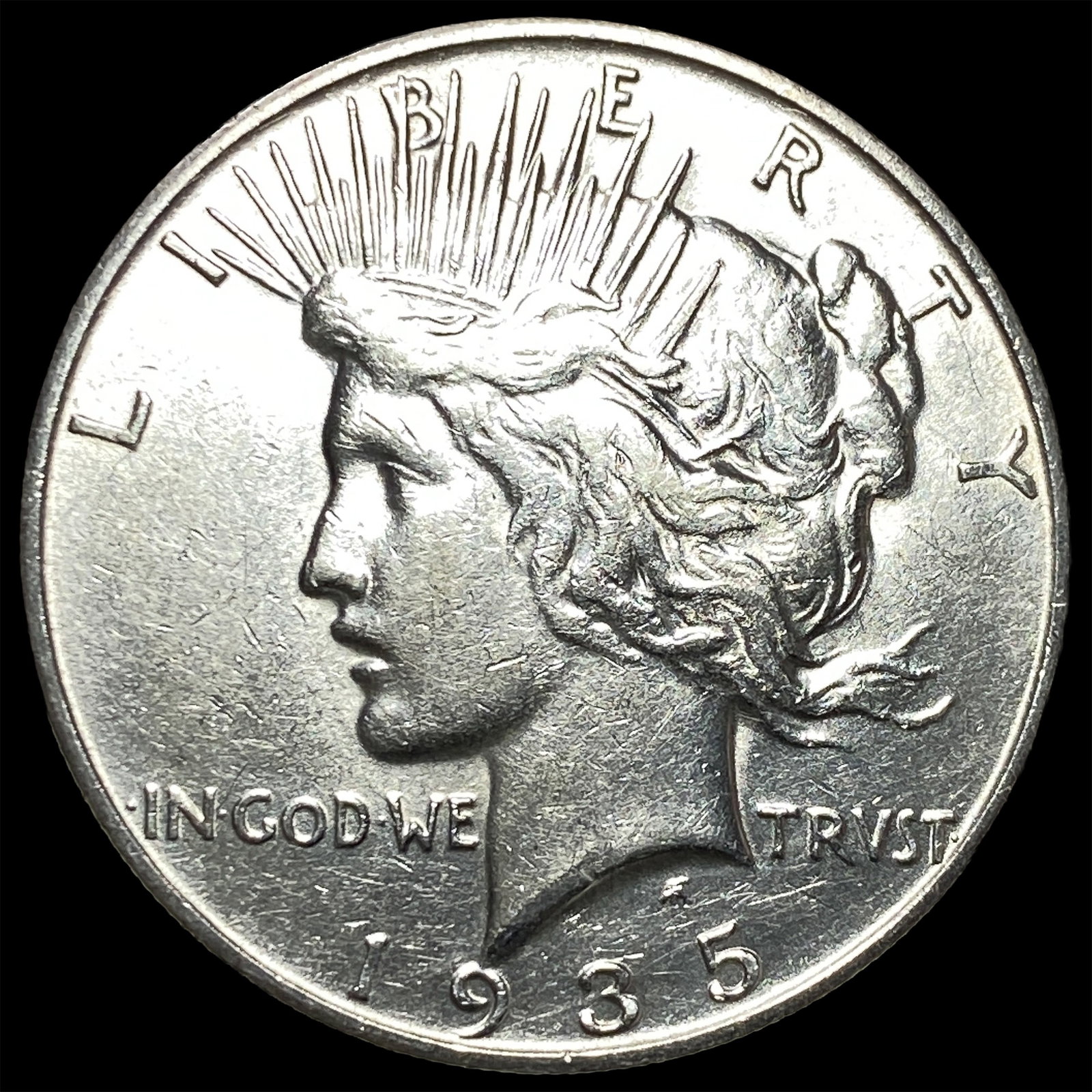1935-S Silver Peace Dollar CLOSELY UNCIRCULATED: 1935-S Silver Peace Dollar CLOSELY UNCIRCULATED