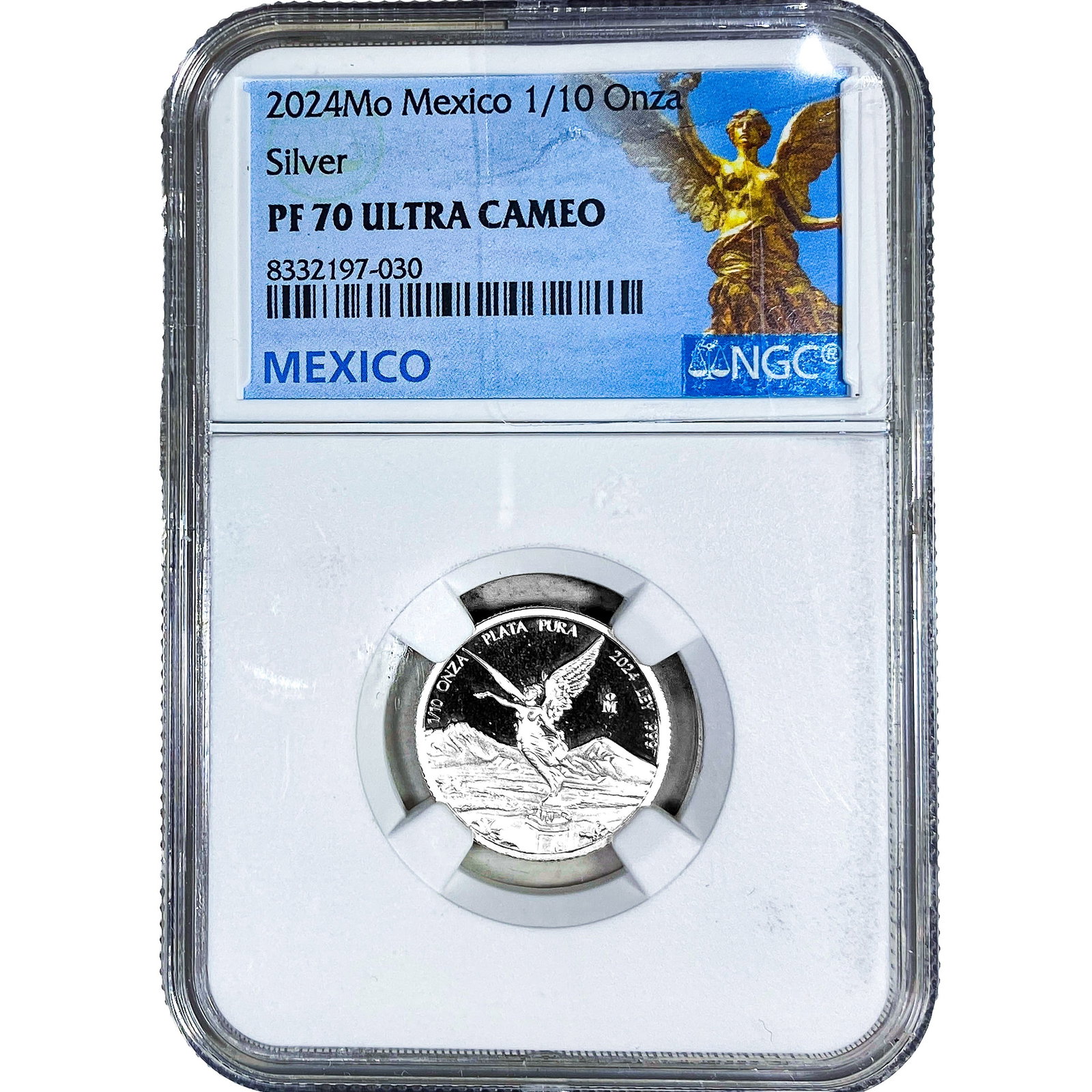 2024Mo Mexico 1/10 Onza Sliver NGC PF70 Ultra Cameo: 2024Mo Mexico 1/10 Onza Sliver NGC PF70 Ultra Cameo