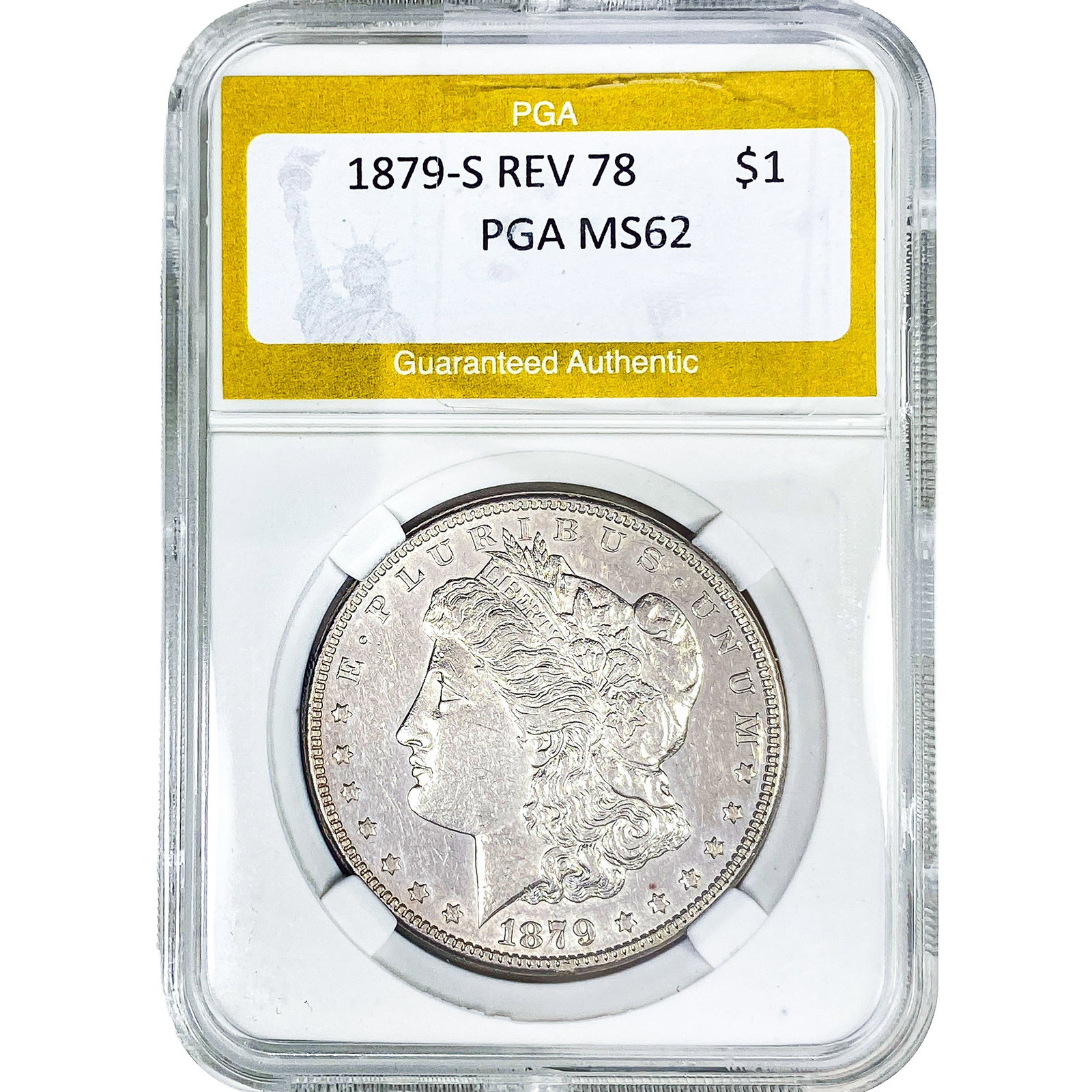 1879-S REV 78 Morgan Silver Dollar PGA MS62 (1 of 2)