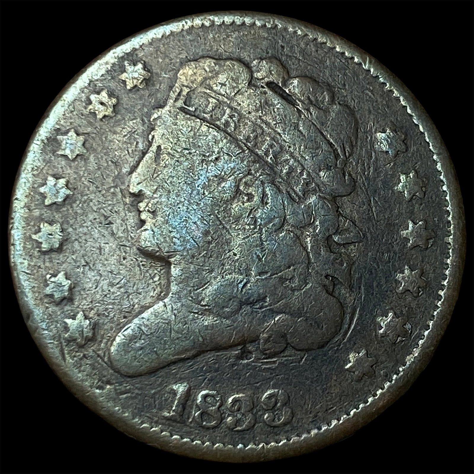 1833 Classic Head Half Cent NICELY CIRCULATED: 1833 Classic Head Half Cent NICELY CIRCULATED