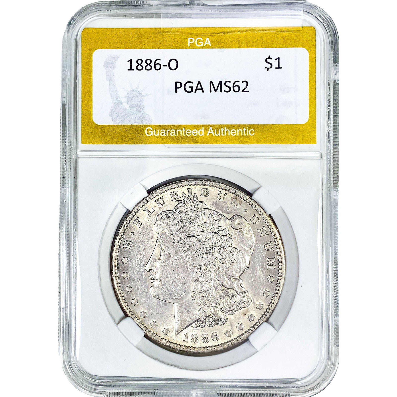 1886-O Morgan Silver Dollar PGA MS62 (1 of 2)