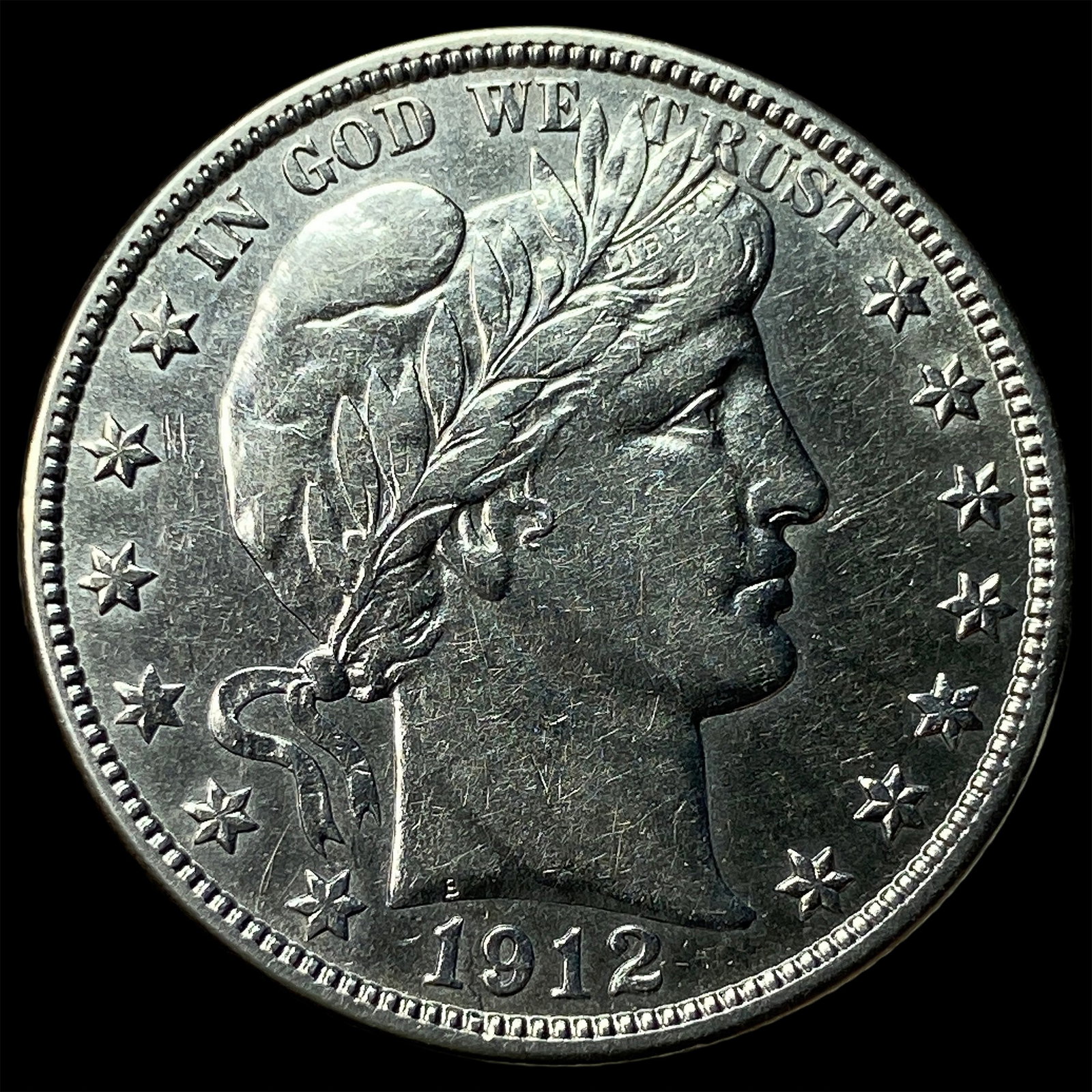 1912-D Silver Barber Half Dollar CLOSELY UNCIRCULATED: 1912-D Silver Barber Half Dollar CLOSELY UNCIRCULATED