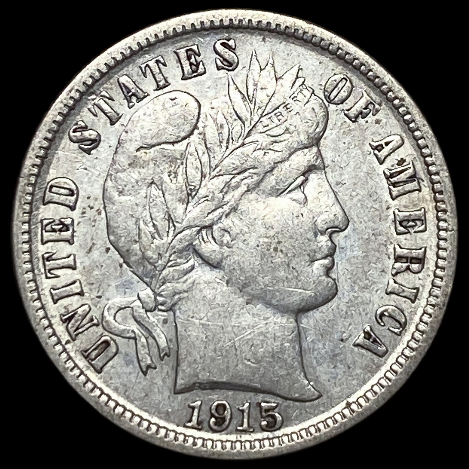 1915 Silver Barber Dime CLOSELY UNCIRCULATED: 1915 Silver Barber Dime CLOSELY UNCIRCULATED