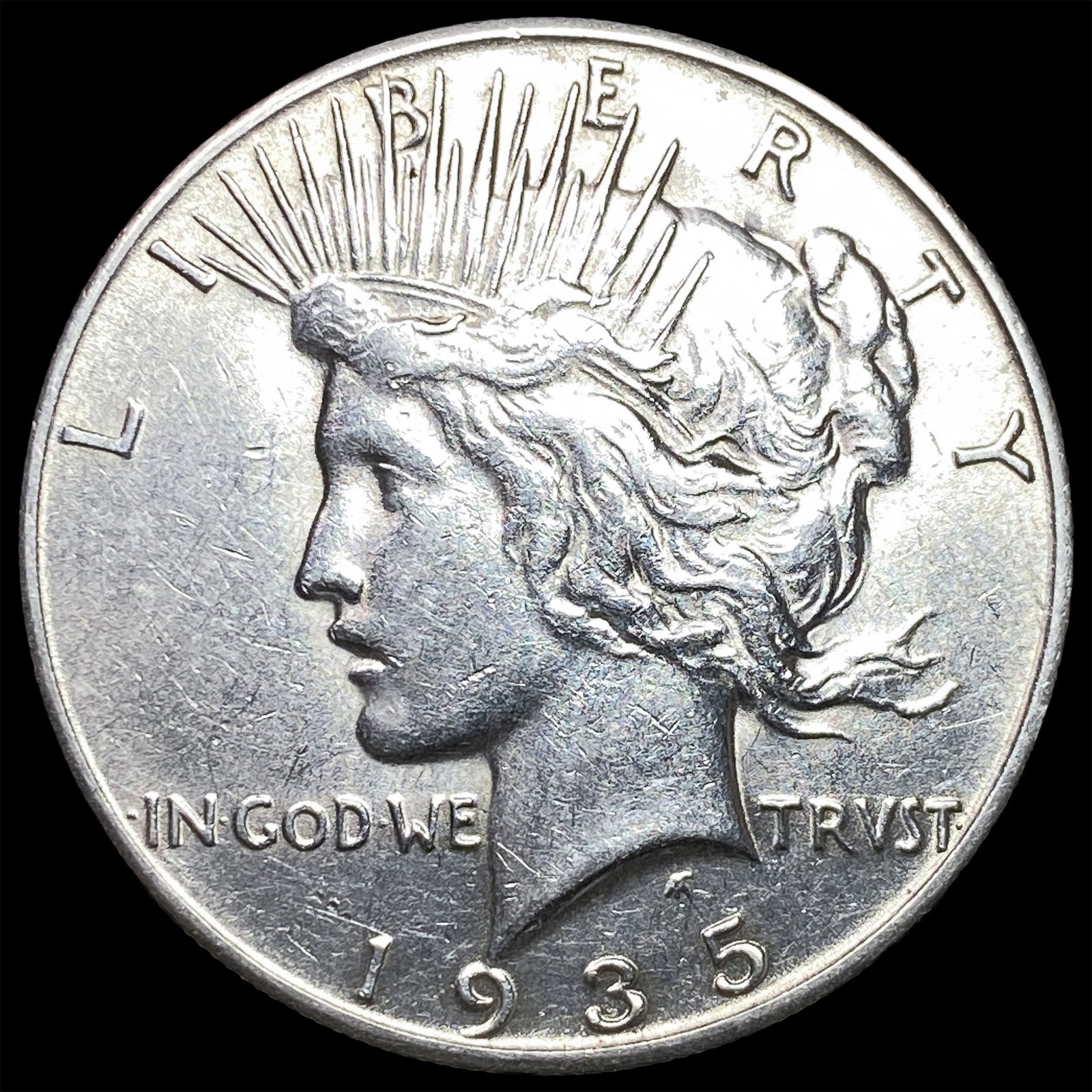 1935-S Silver Peace Dollar CLOSELY UNCIRCULATED: 1935-S Silver Peace Dollar CLOSELY UNCIRCULATED