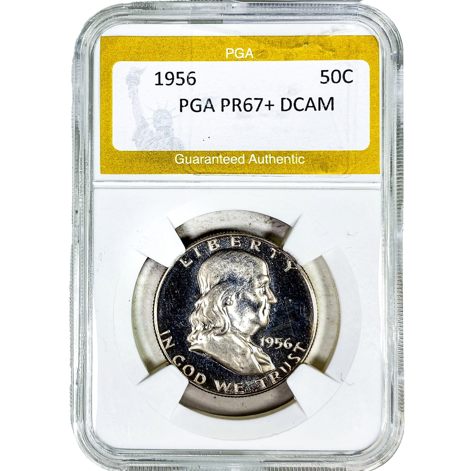 1956 Franklin Half Dollar PGA PR67+ DCAM: 1956 Franklin Half Dollar PGA PR67+ DCAM