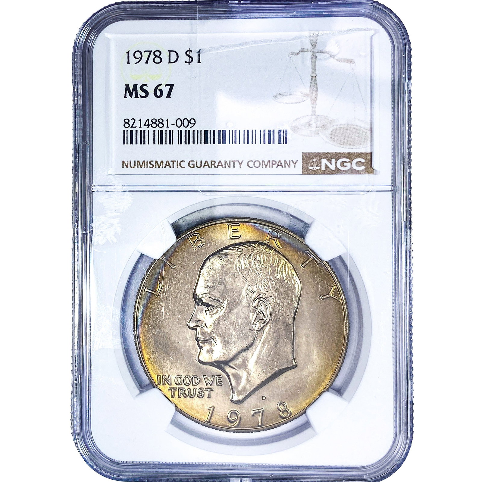 1978-D Eisenhower Dollar NGC MS67: 1978-D Eisenhower Dollar NGC MS67