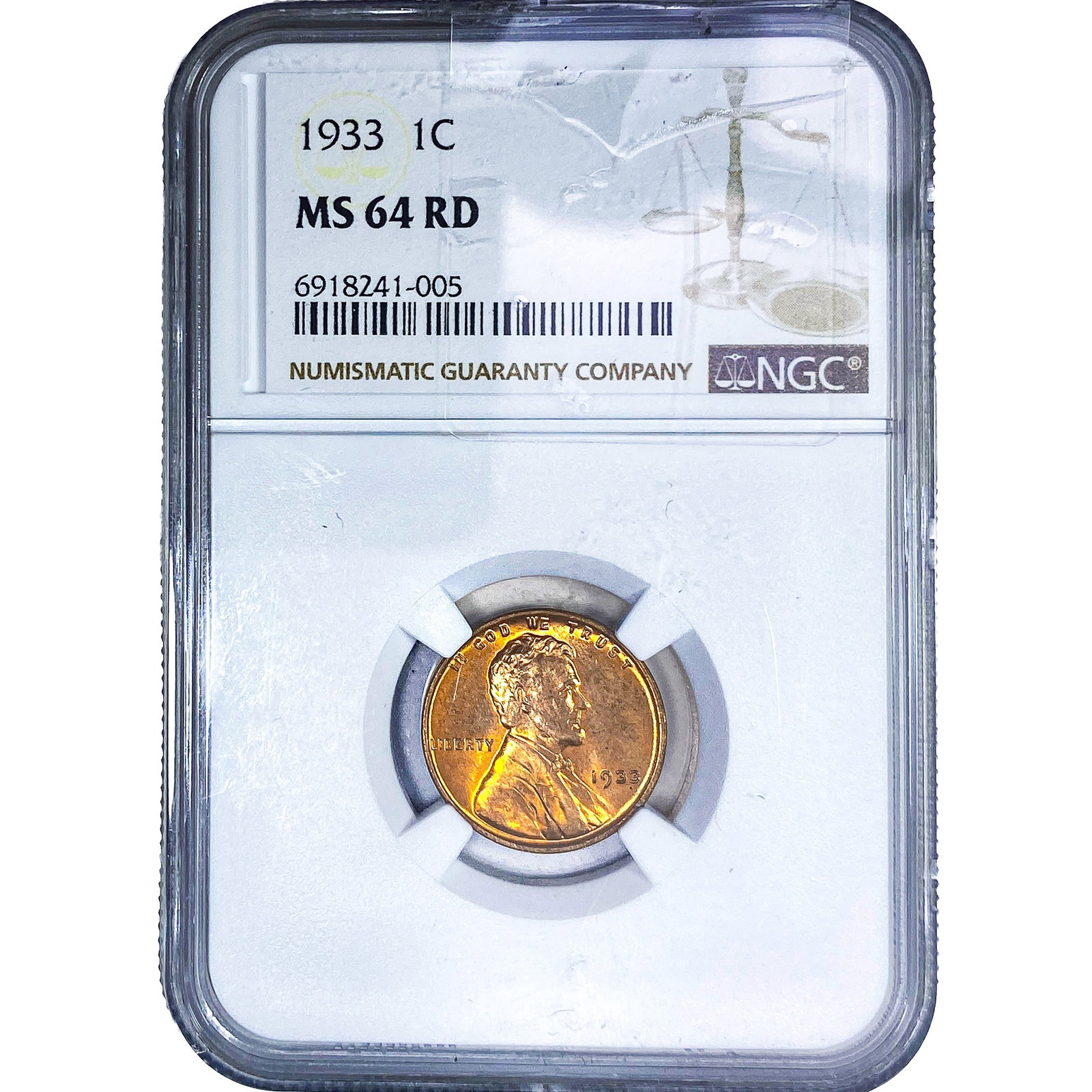1933 Wheat Cent NGC MS64 RD (1 of 2)