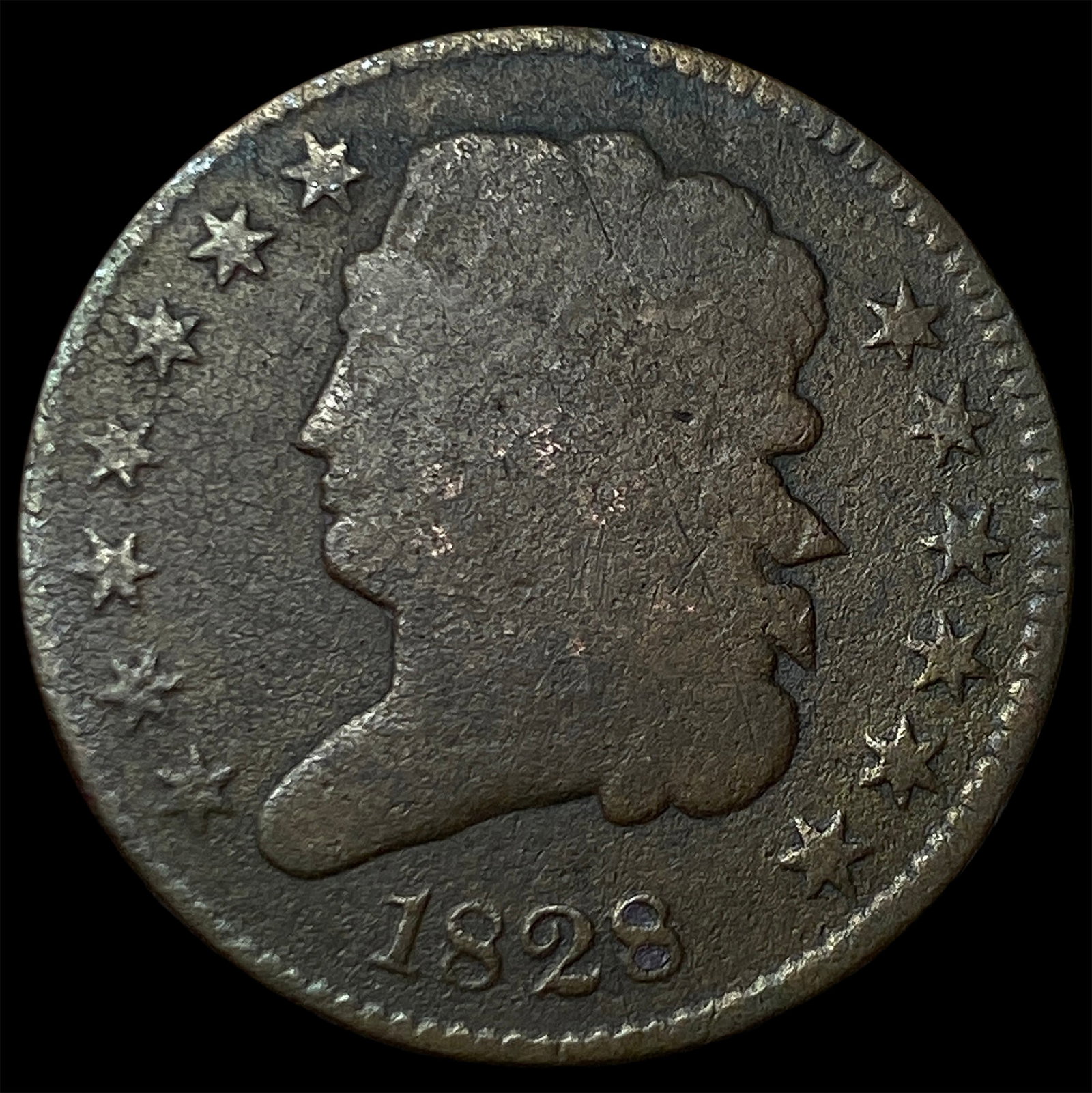 1828 Classic Head Half Cent NICELY CIRCULATED: 1828 Classic Head Half Cent NICELY CIRCULATED