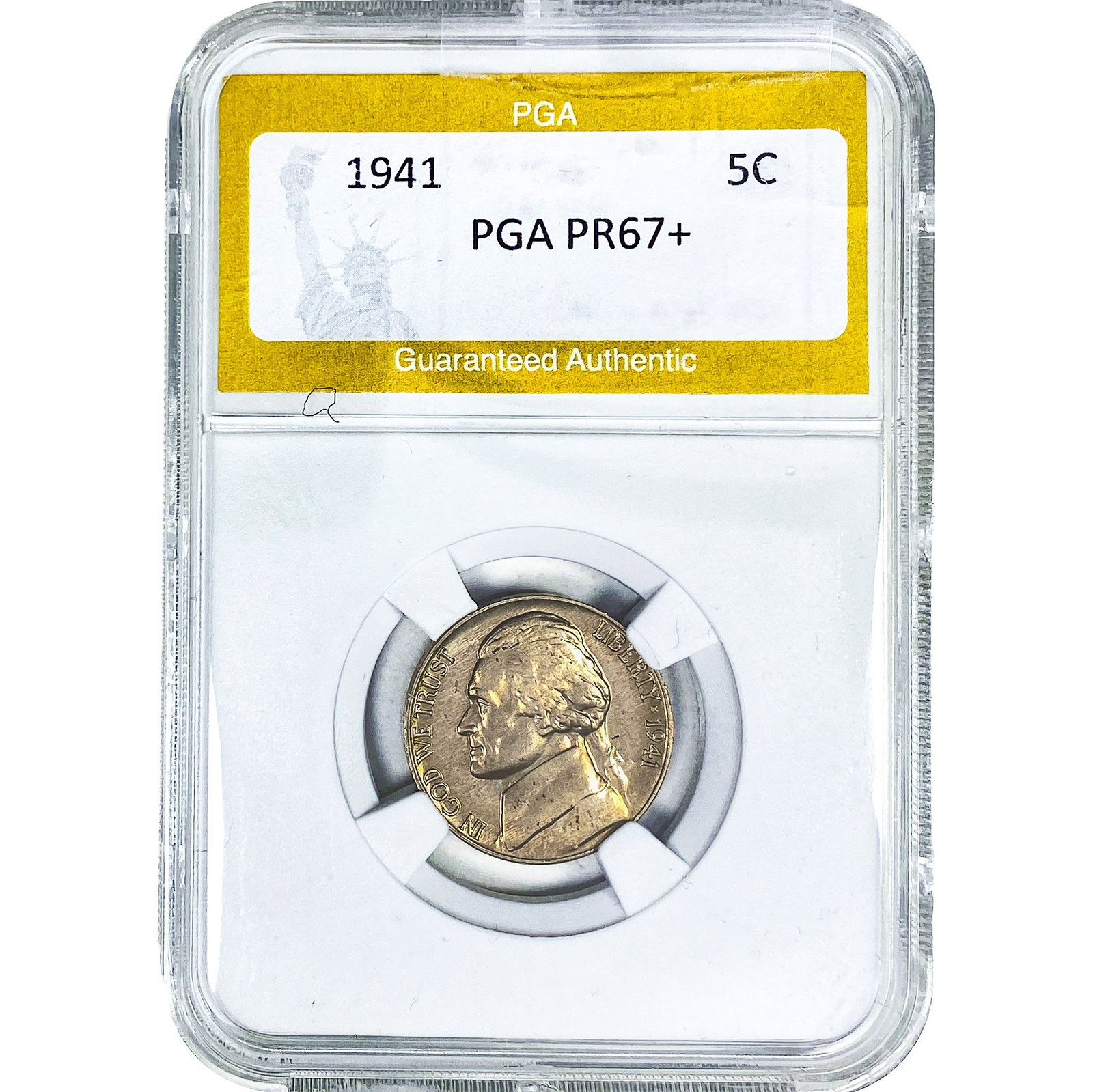 1941 Jefferson Nickel PGA PR67+: 1941 Jefferson Nickel PGA PR67+