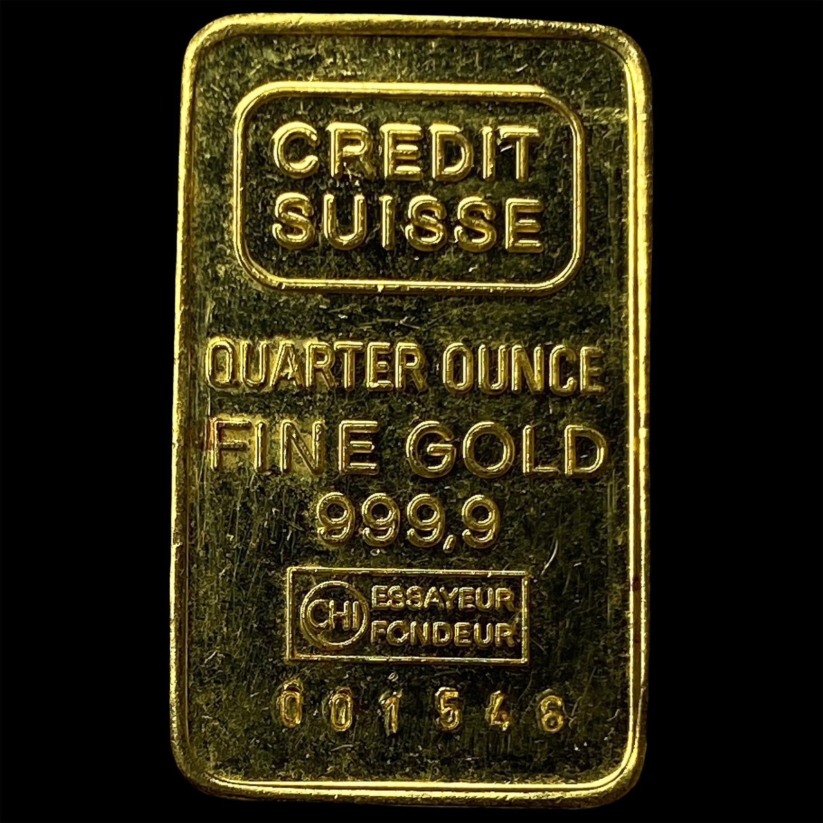 Credit Suisse 1/4oz Gold Bar 999.9 HIGH GRADE: Credit Suisse 1/4oz Gold Bar 999.9 HIGH GRADE