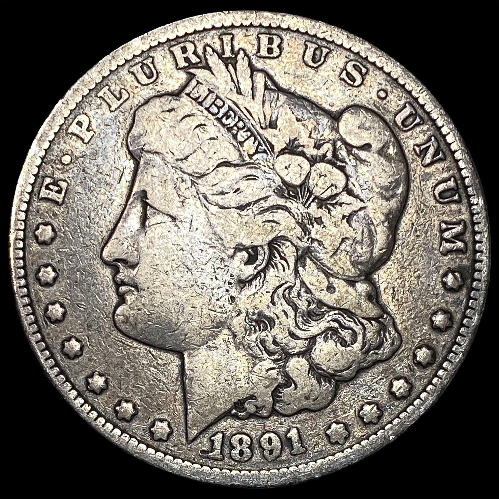 1891-CC Silver Morgan Dollar LIGHTLY CIRCULATED: 1891-CC Silver Morgan Dollar LIGHTLY CIRCULATED