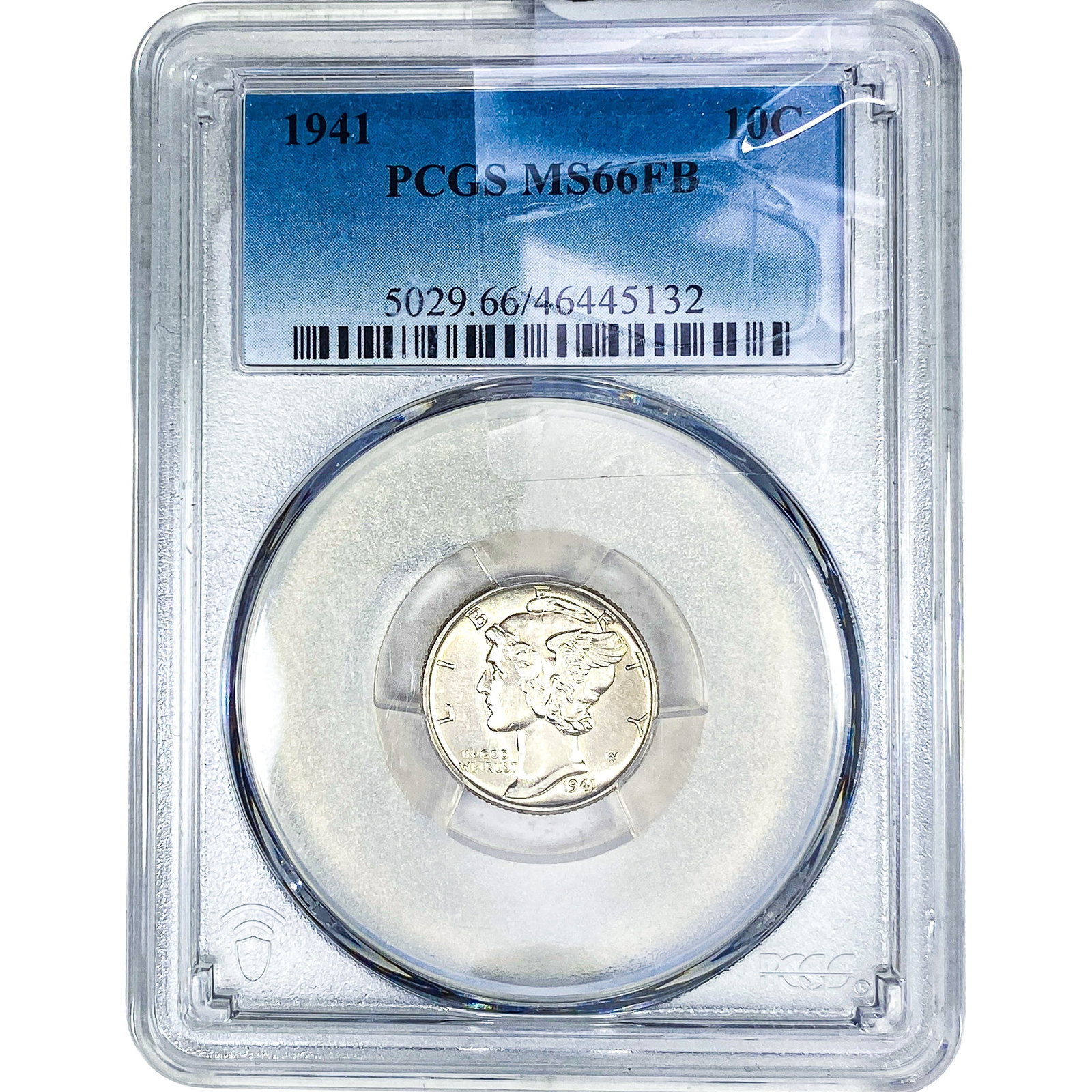 1941 Mercury Silver Dime PCGS MS66 FB: 1941 Mercury Silver Dime PCGS MS66 FB