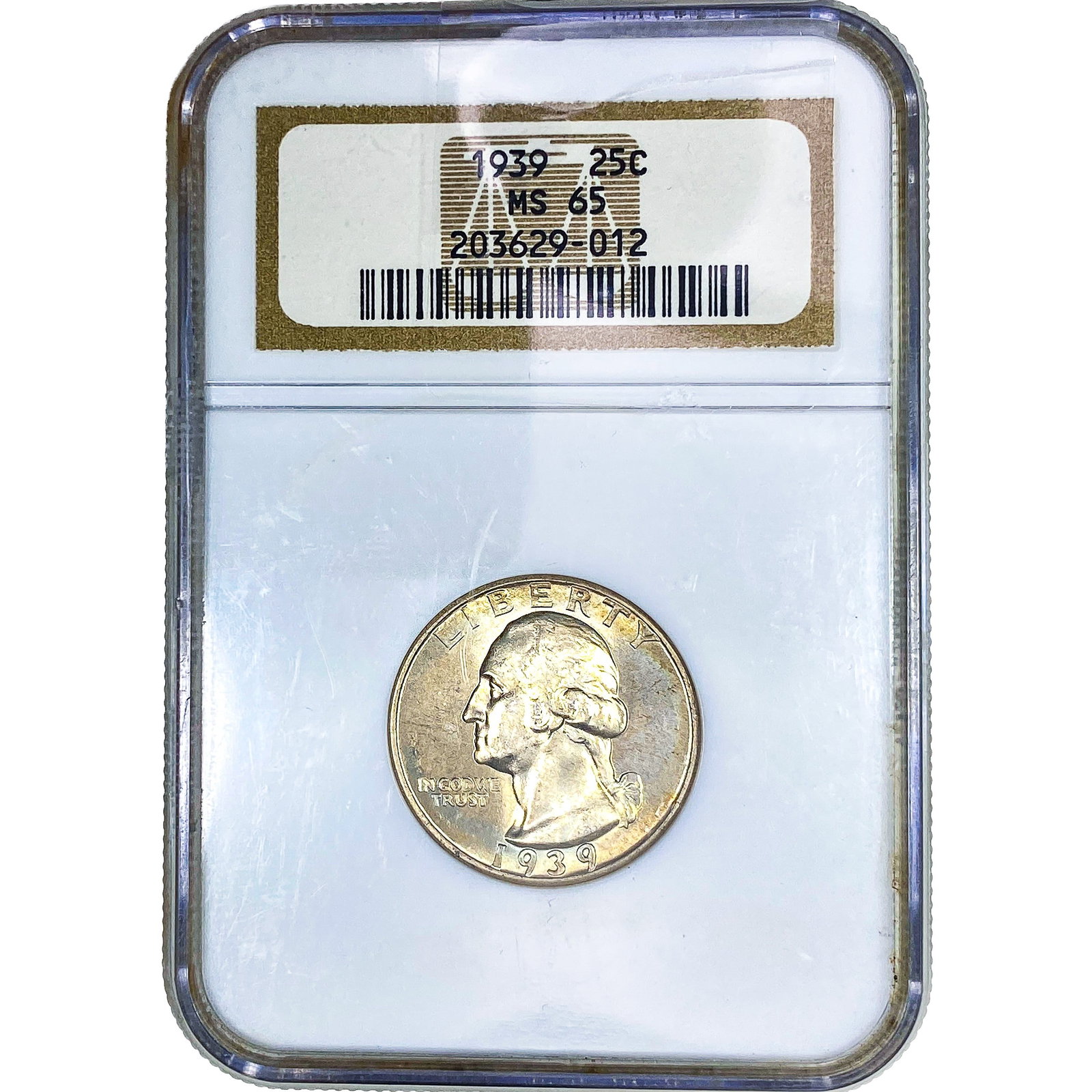1939 Washington Silver Quarter NGC MS65: 1939 Washington Silver Quarter NGC MS65