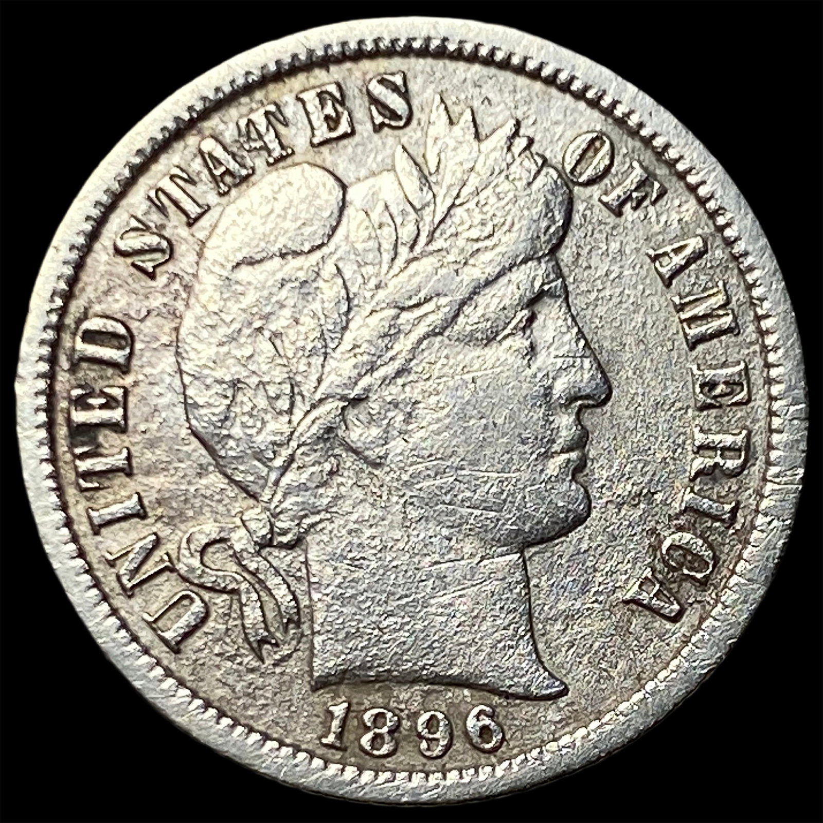 1896-O Silver Barber Dime HIGH GRADE (1 of 2)