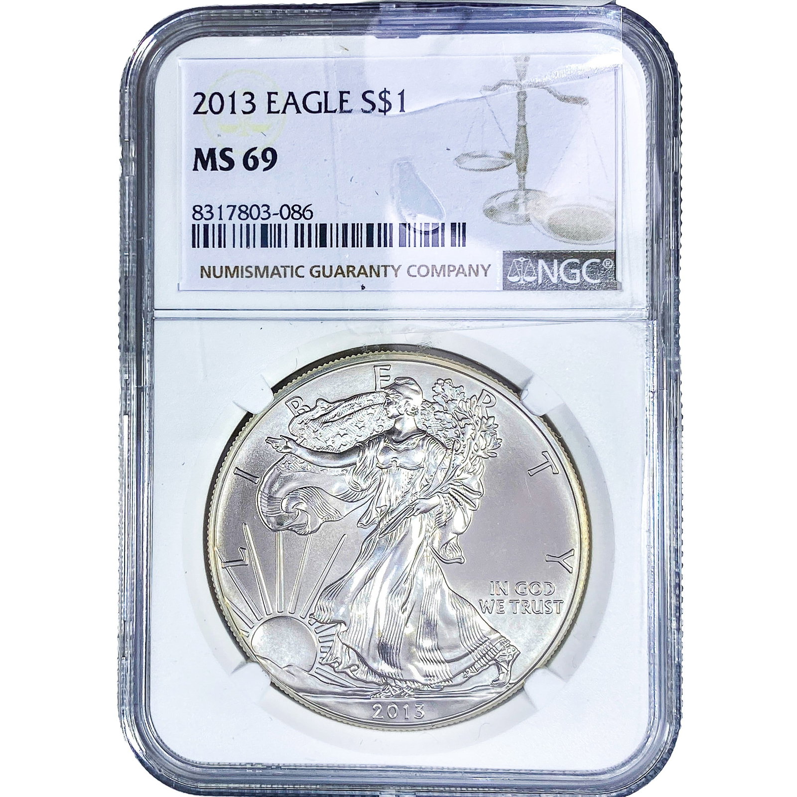 2013 Silver Eagle NGC MS69 (1 of 2)