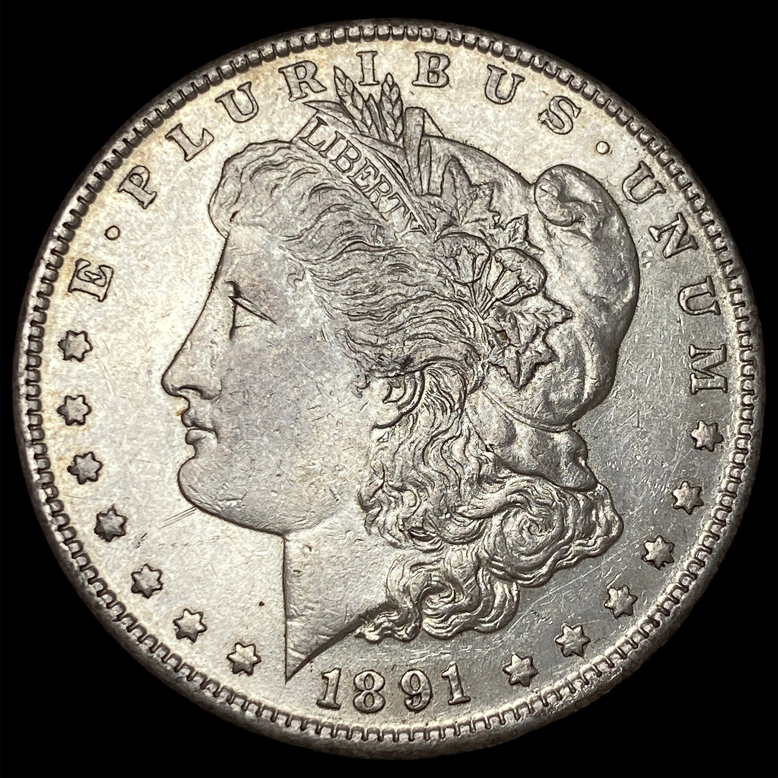 1891-S Silver Morgan Dollar CLOSELY UNCIRCULATED: 1891-S Silver Morgan Dollar CLOSELY UNCIRCULATED