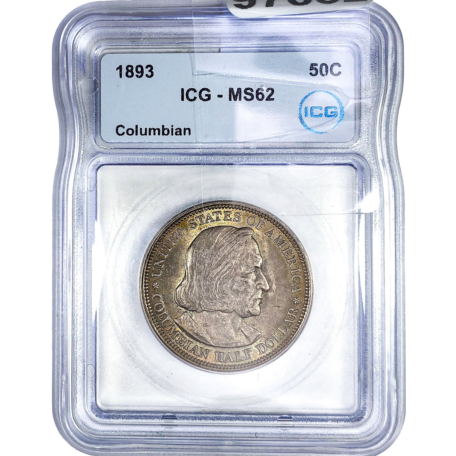 1893 Columbian Expo Half Dollar ICG MS62: 1893 Columbian Expo Half Dollar ICG MS62