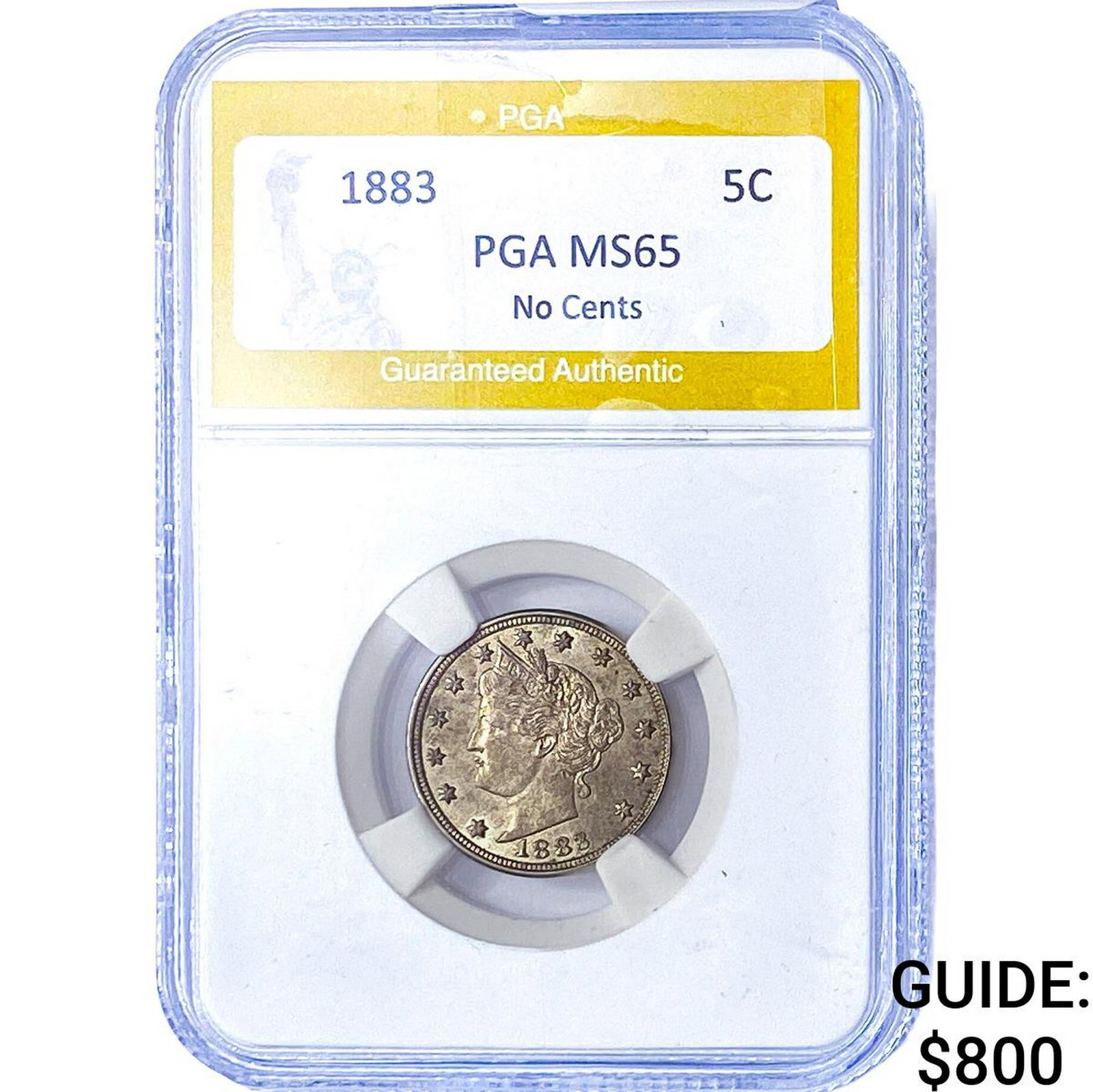 1883 Liberty Victory Nickel PGA MS65 No Cents: 1883 Liberty Victory Nickel PGA MS65 No Cents